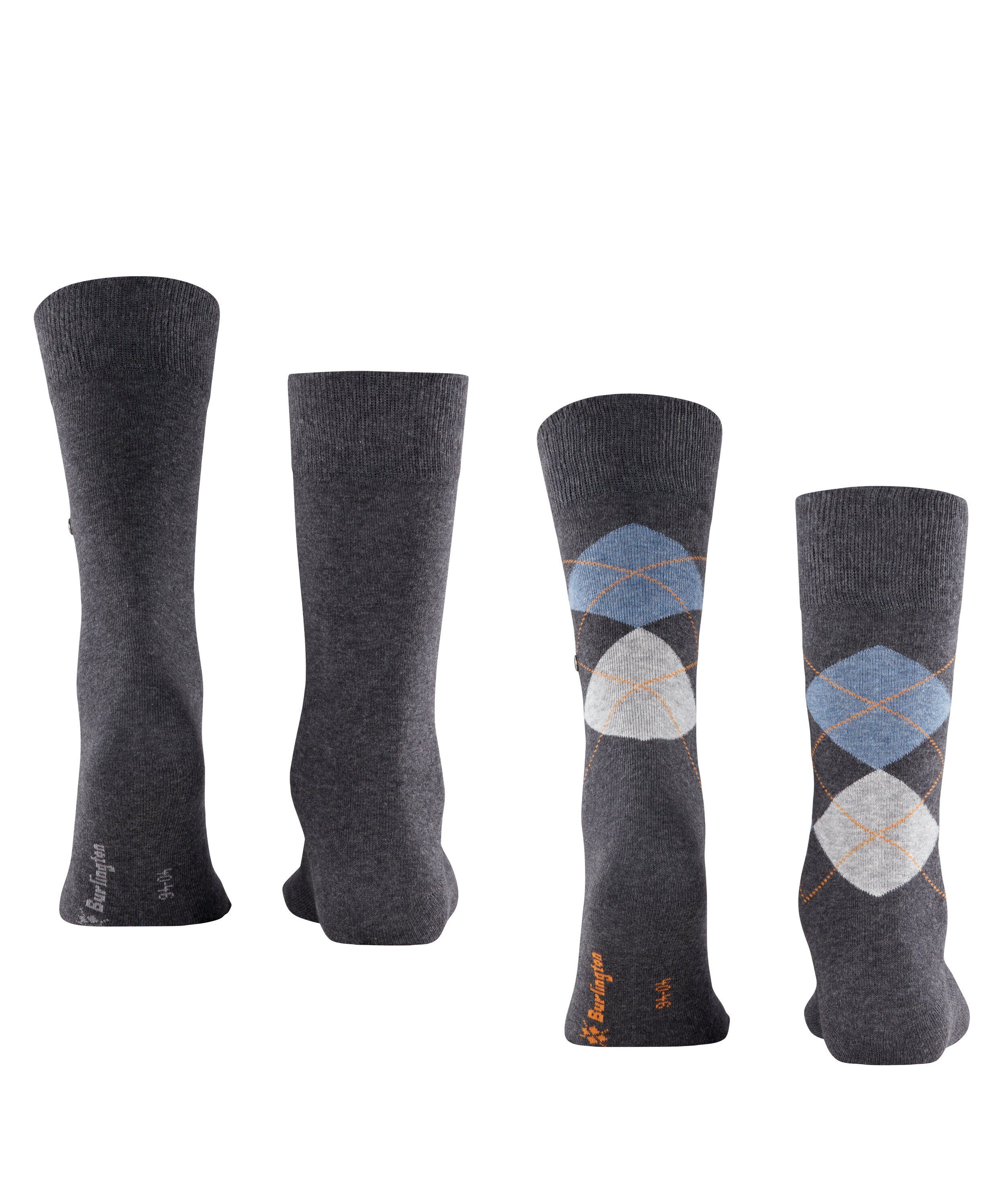 Burlington Socken Everyday (2-Paar) anthra.mel 2-Pack (3081) Argyle Mix