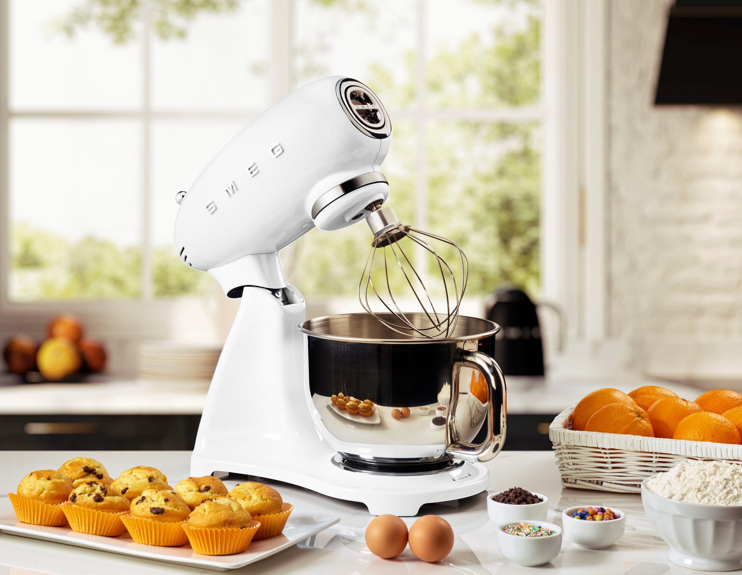 Smeg Küchenmaschine SMF03WHEU Weiß, 800 W, 4,8 l Schüssel