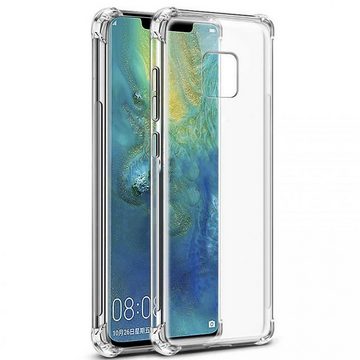 CoolGadget Handyhülle Anti Shock Rugged Case für Huawei Mate 20 Pro 6,4 Zoll, Slim Cover Kantenschutz Schutzhülle für Mate 20 Pro Hülle Transparent