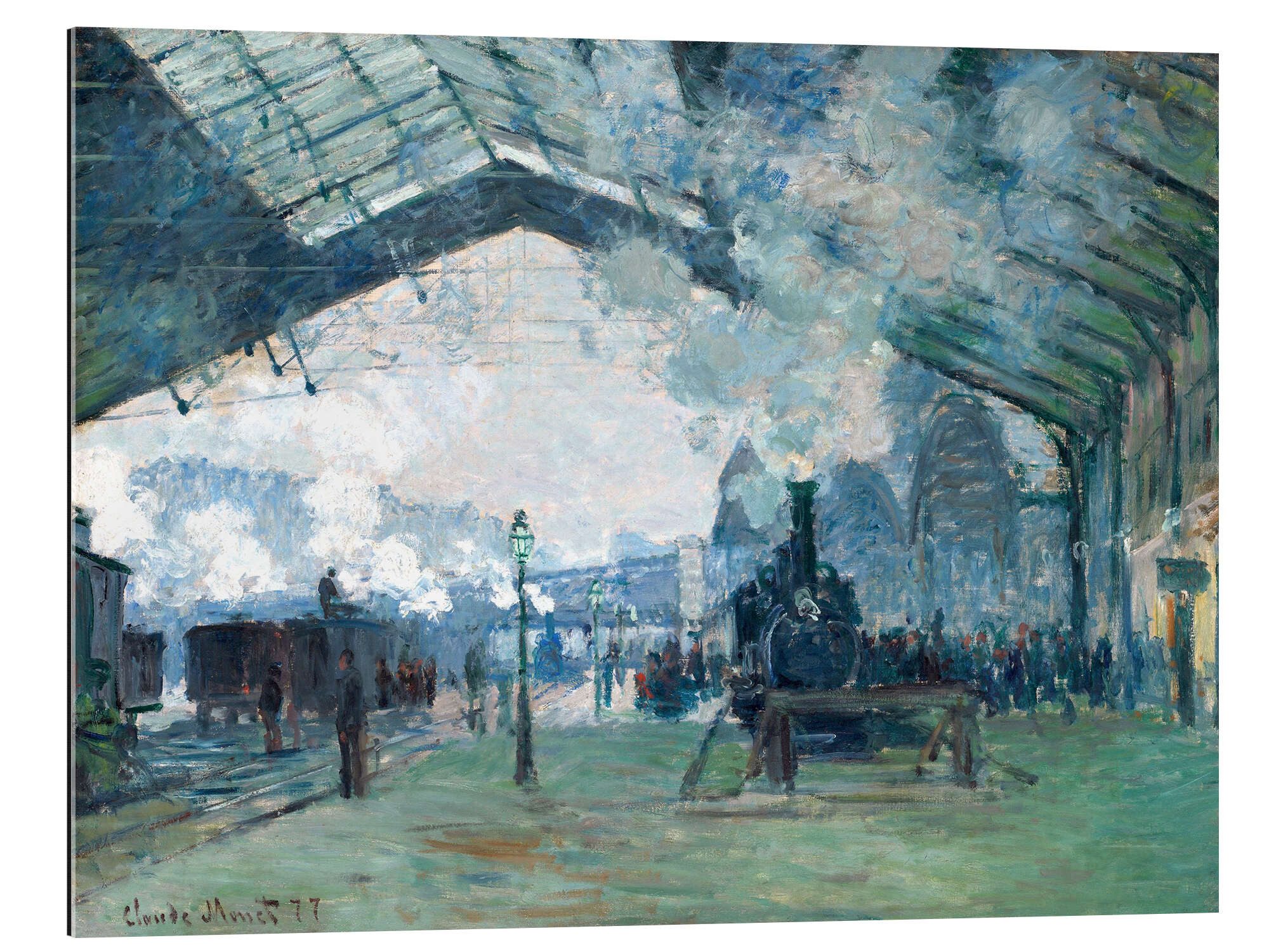 Posterlounge XXL-Wandbild Claude Monet, Bahnhof Saint-Lazare: Der Zug aus der Normandie, Wohnzimmer Malerei