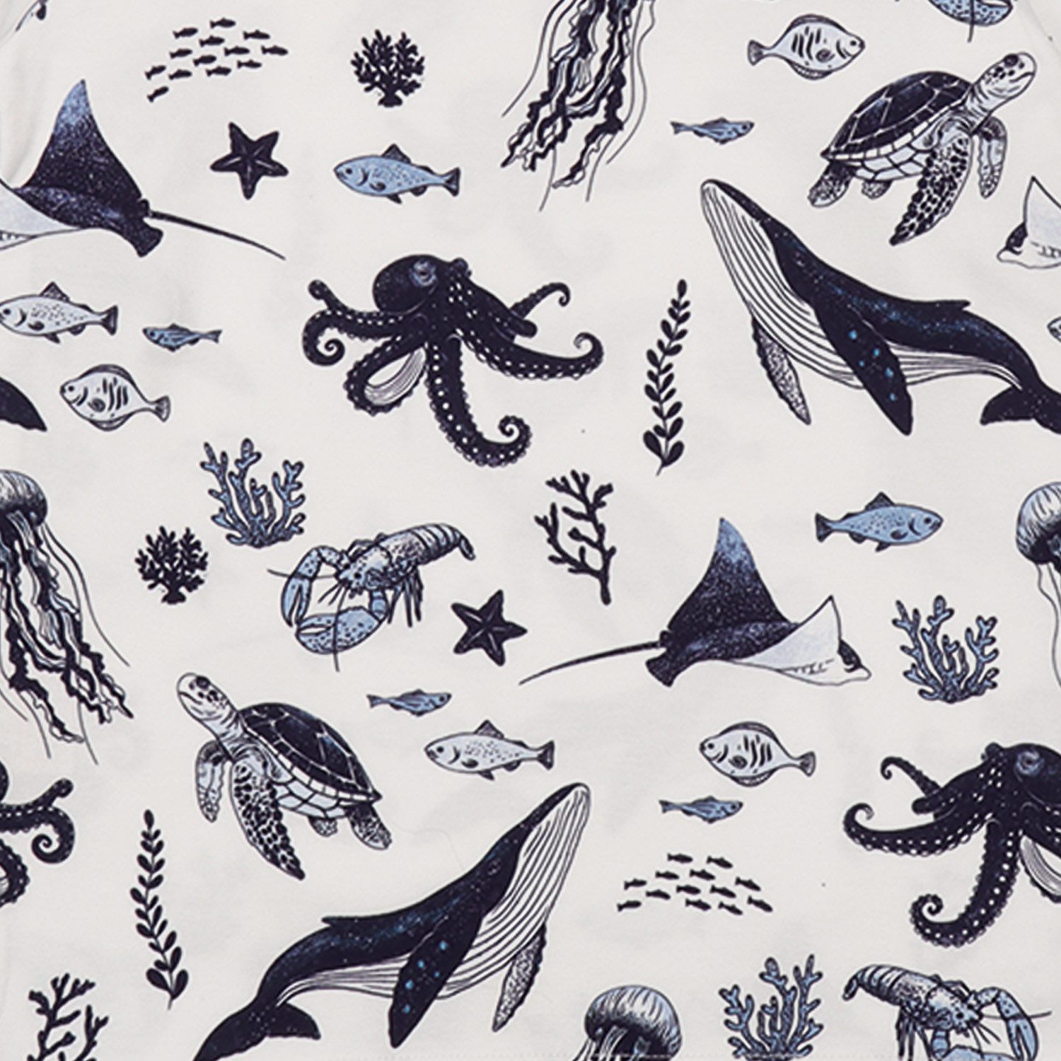 Walkiddy Leggings Walkiddy Wal & Oktopus Kinder Bio Baumwolle GOTS Weiß - Bio Baumwolle,GOTS, Kinderbekleidung,nachhaltige Klamotten