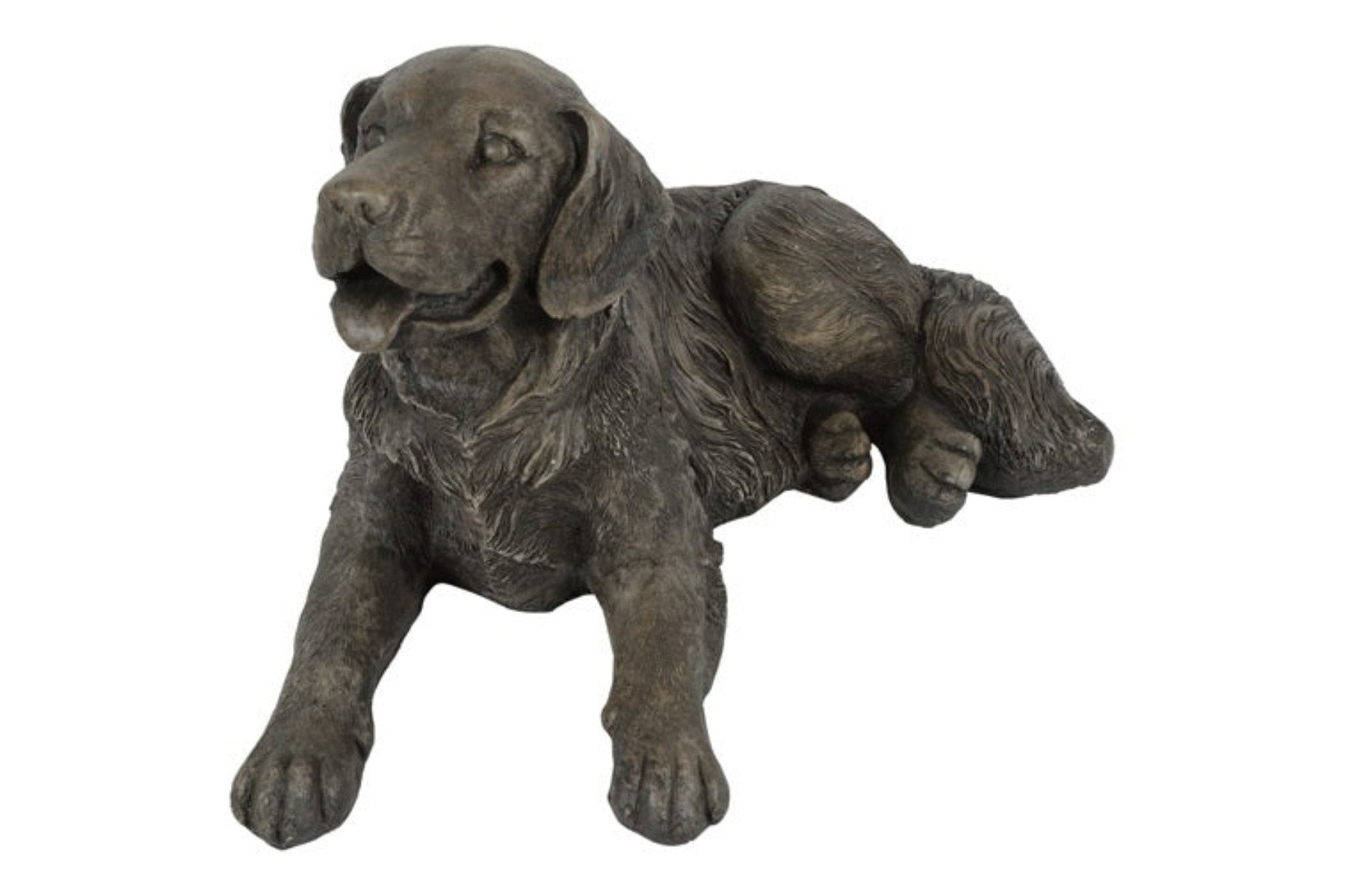 finehomegarden Dekofigur Golden Retriever Figur Braun 61 x 39 x 36 cm Dekorativer Hund Deko (Stück, 1 St), Gartenfigur, Tierfigur für Garten, Terrasse, Balkon und Wohnbereich