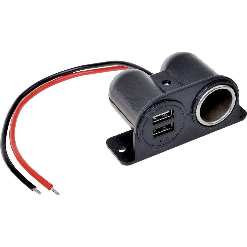 Kfz-Relais IWH Steckdose mit USB 12/24 Volt 2100 mA Belastbarkeit Strom max.=4.2