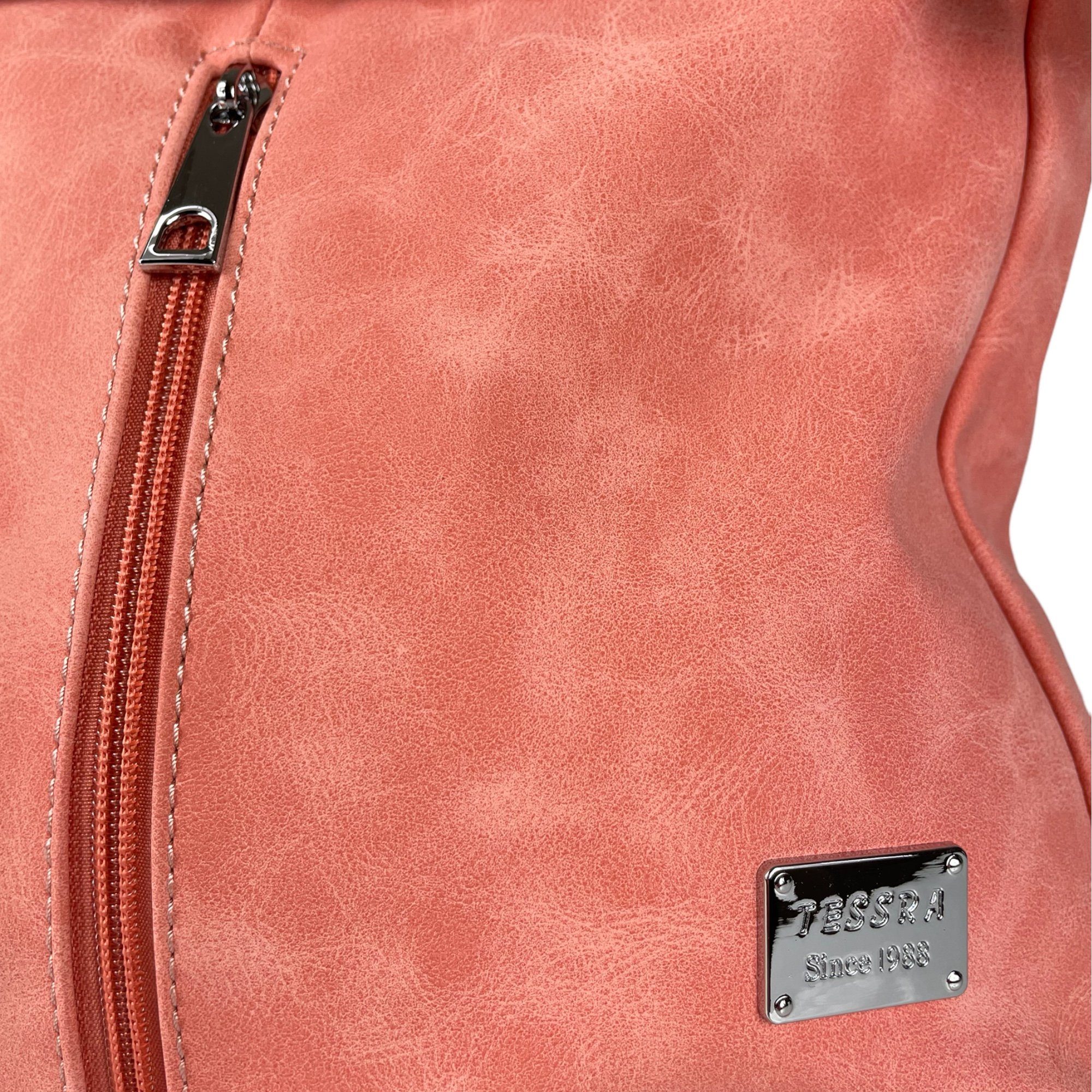 Taschen4life Rucksack 2in1 Rucksack & Umhängetasche in Einem D5623, Damen Rucksacktasche, Fächer, schnell umbaubar, Multifunktionsrucksack