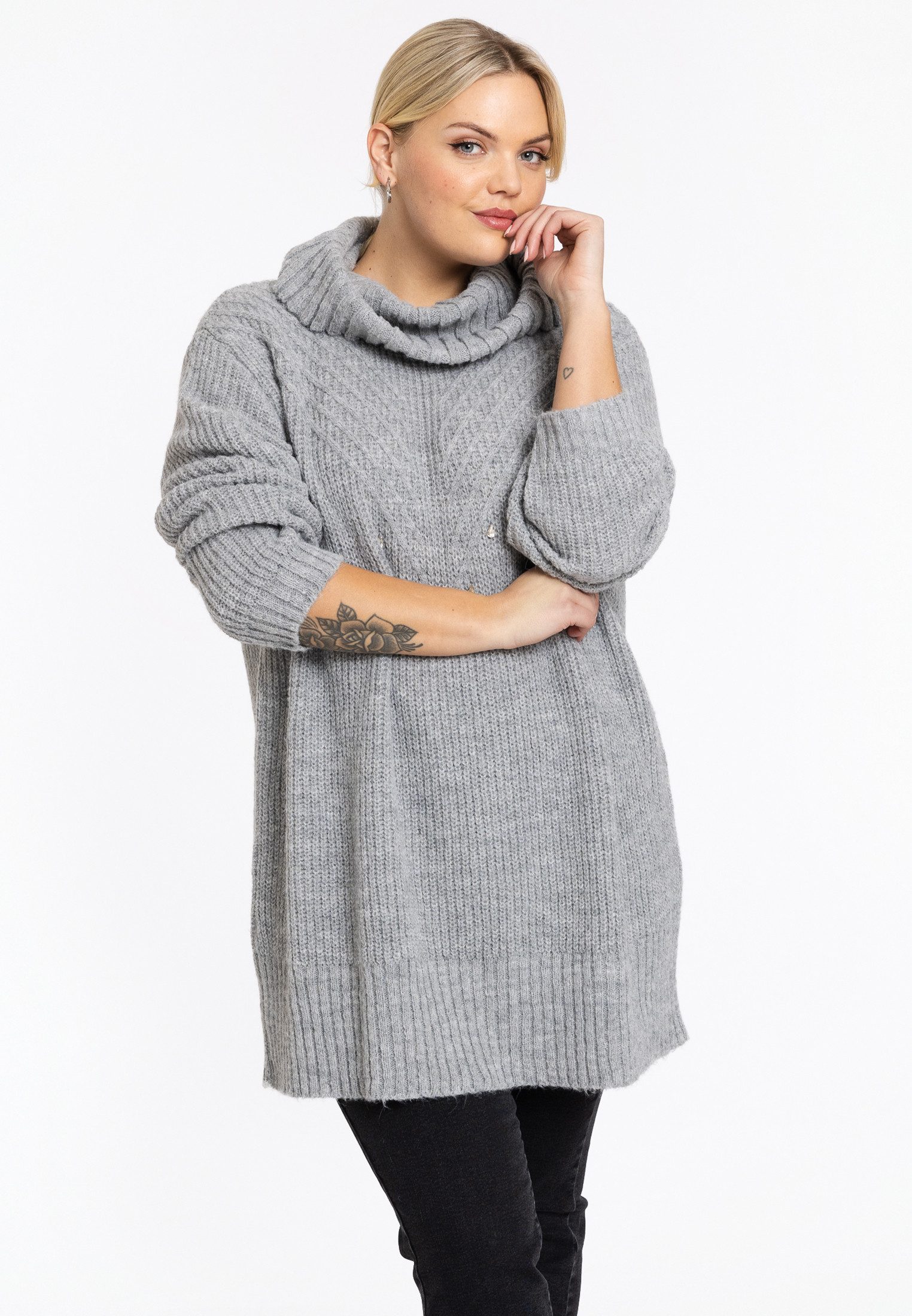 YOEK Longpullover Damen Pullover Mit Kragen
