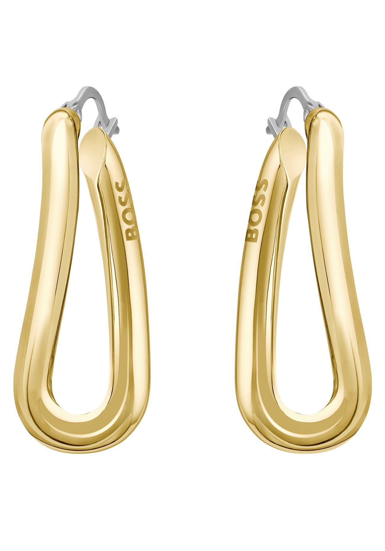 BOSS Paar Creolen Schmuck Edelstahl Ohrschmuck Ohrringe MELYA, mit Zirkonia (synth)