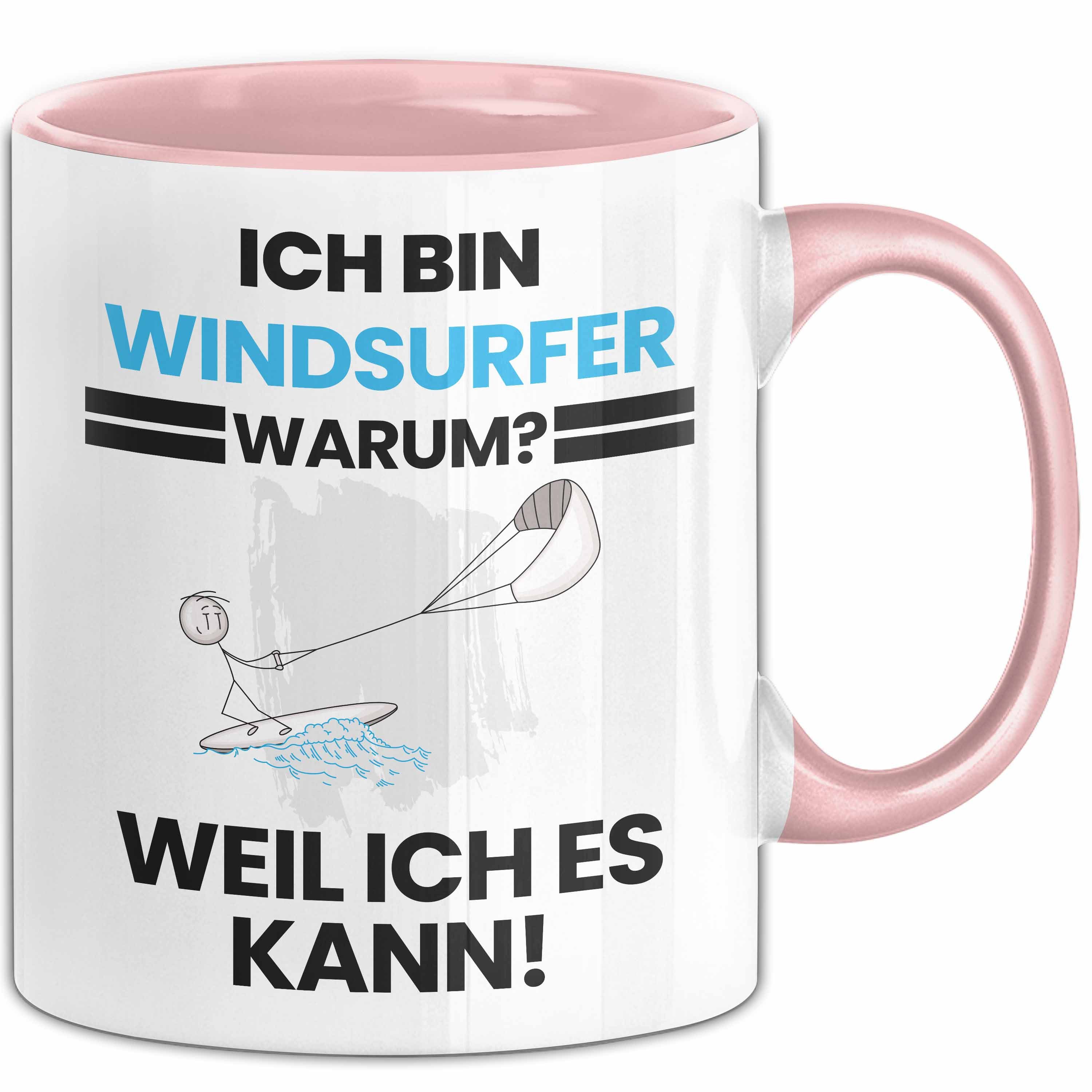 Trendation Tasse Windsurfer Geschenk Tasse Lustiger Spruch Ich Bin