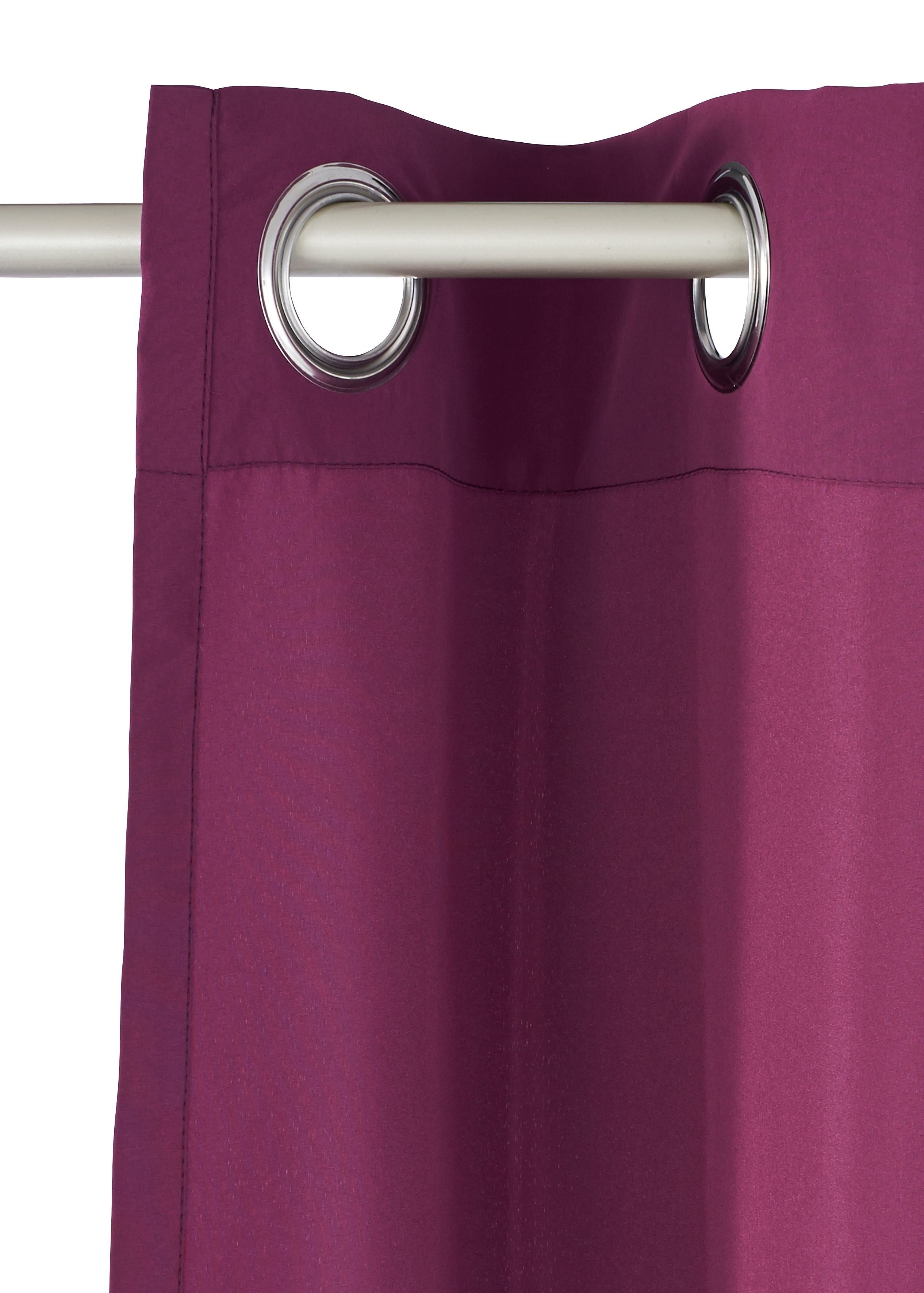 OTTO home Vorhang Raja mit Ösen, 2er Pack, blickdicht, Topseller! (2 St), Ösen, blickdicht, Polyester, einfarbig, Einfache Montage, Pflegeleicht, Ösen, 2 er Pac – Bild 5 von 5