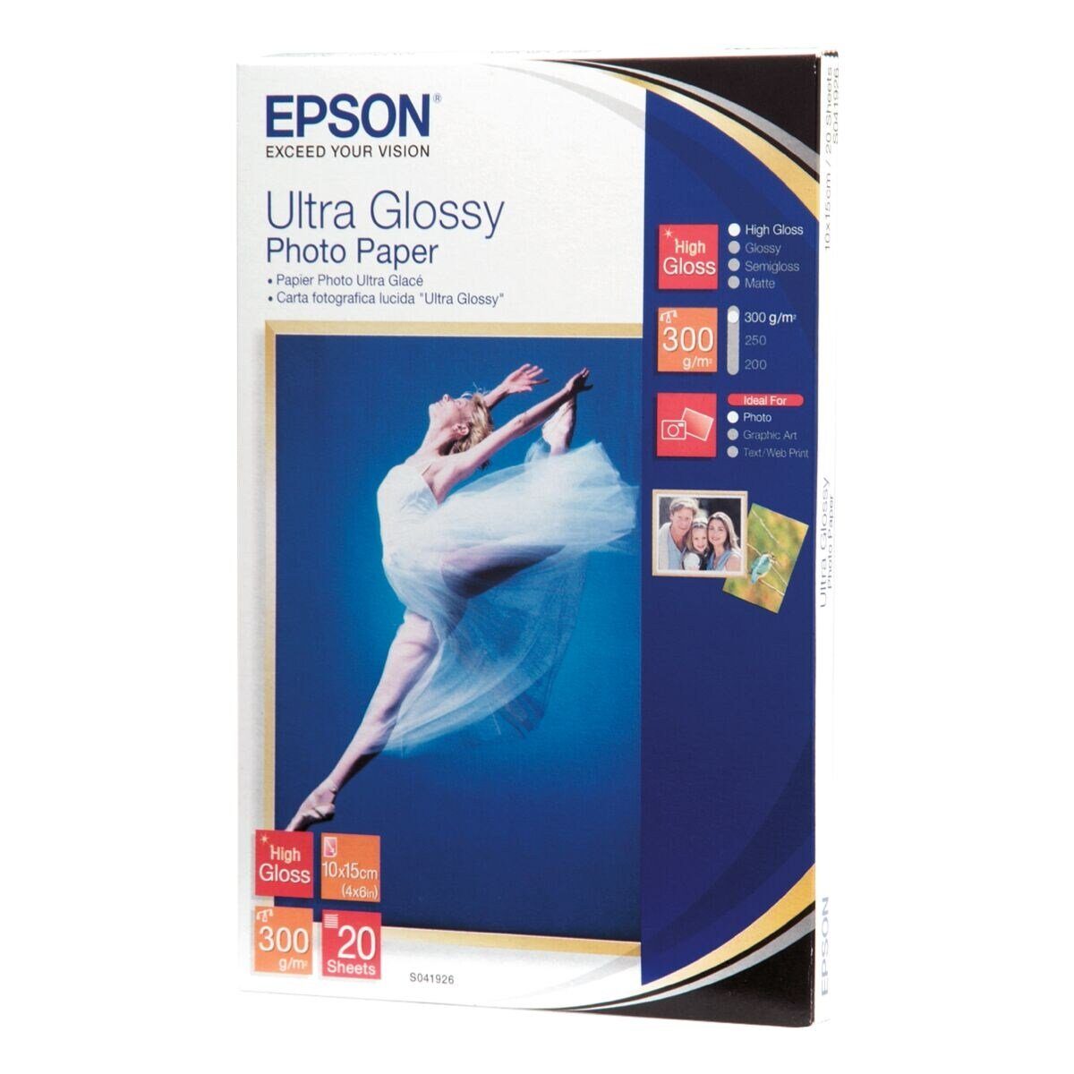 Epson Fotopapier »Ultra Glossy«, Format 10x15 cm, hochglänzend, 300 g/m²,  20 Blatt online kaufen | OTTO