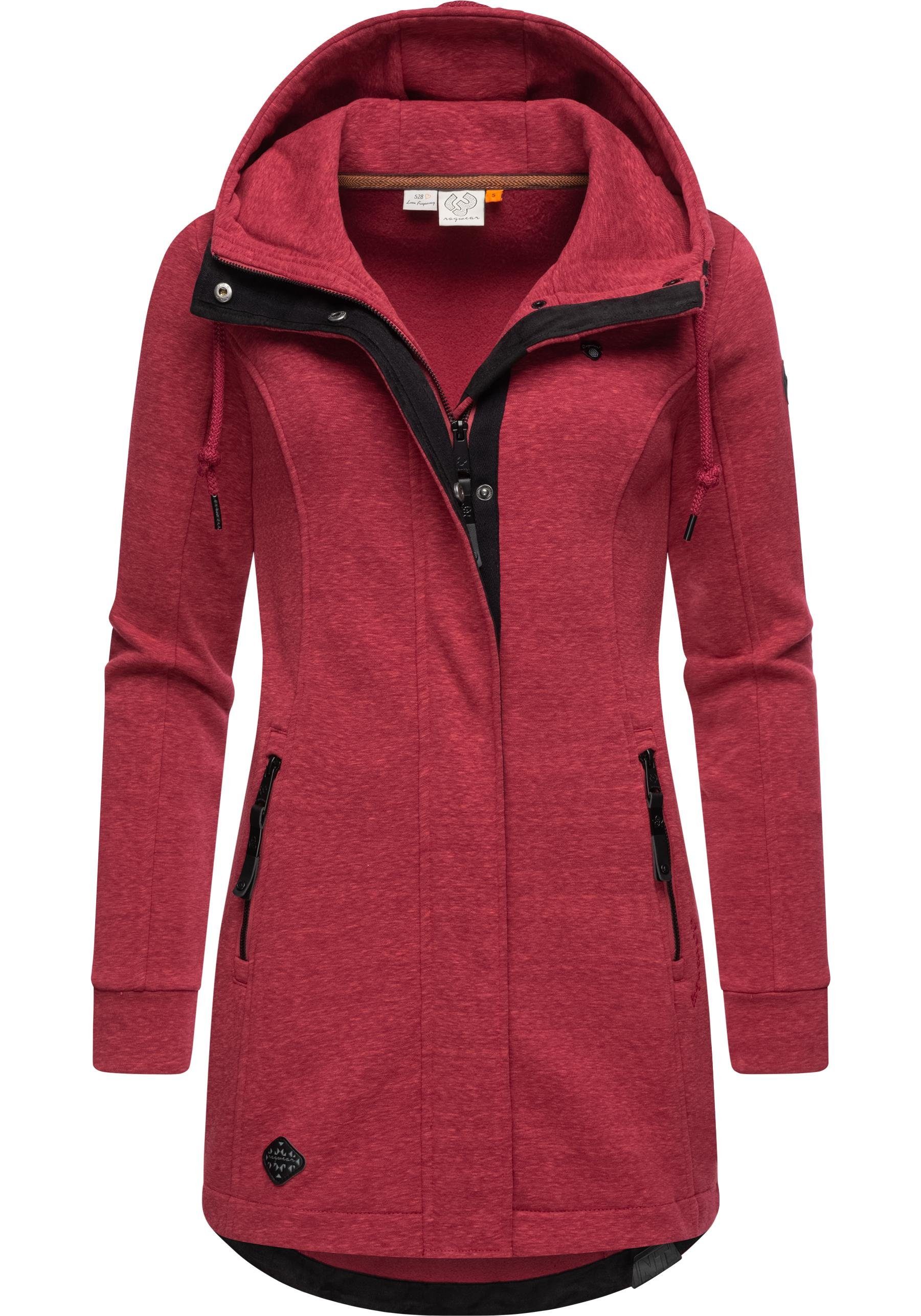 Ragwear Langjacke Letty Intl. Sportliche Kapuzenjacke mit Kunstleder-Elemen günstig online kaufen