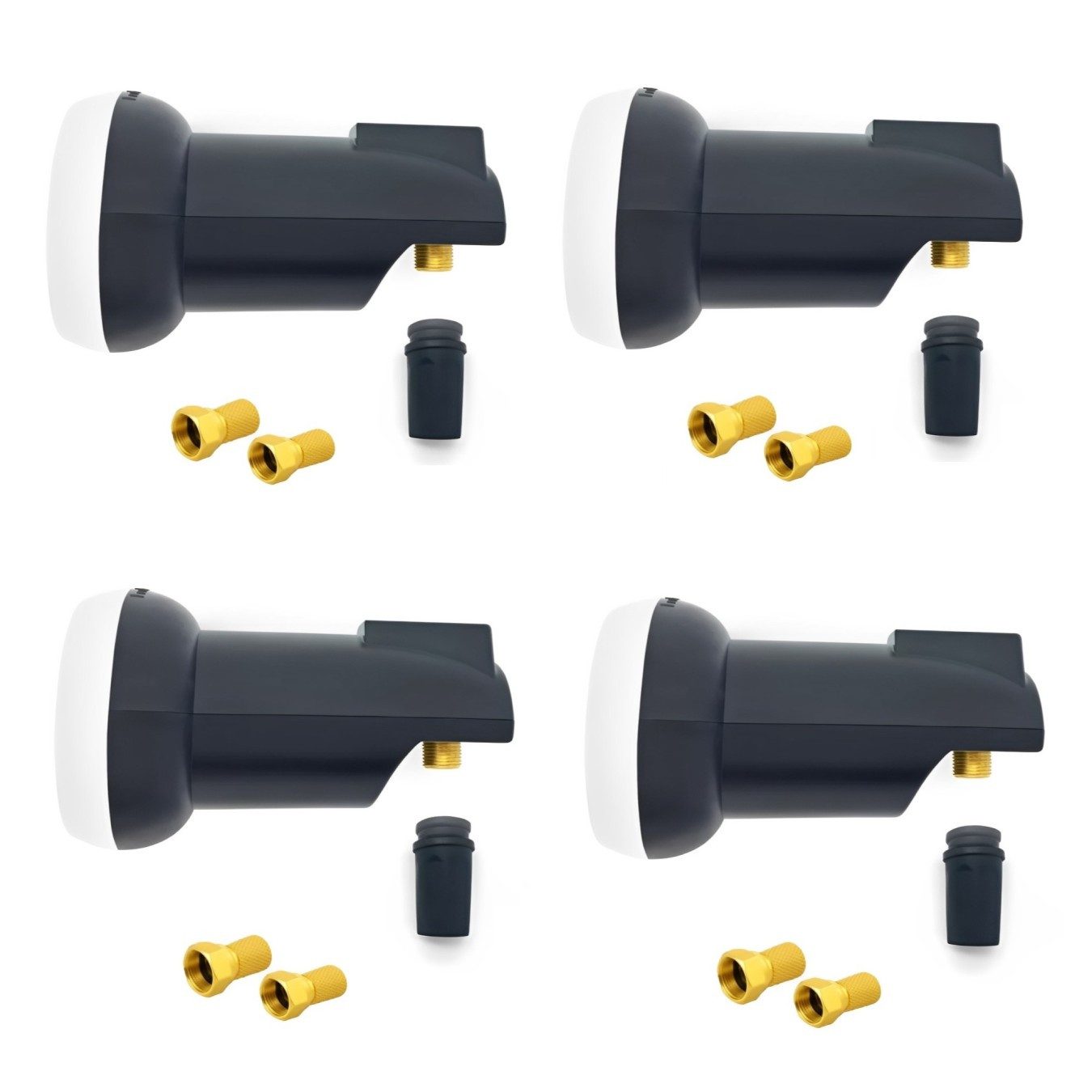 ARLI 4er Set / Pack - 10822 Universal-Single-LNB (für 1 Teilnehmer)