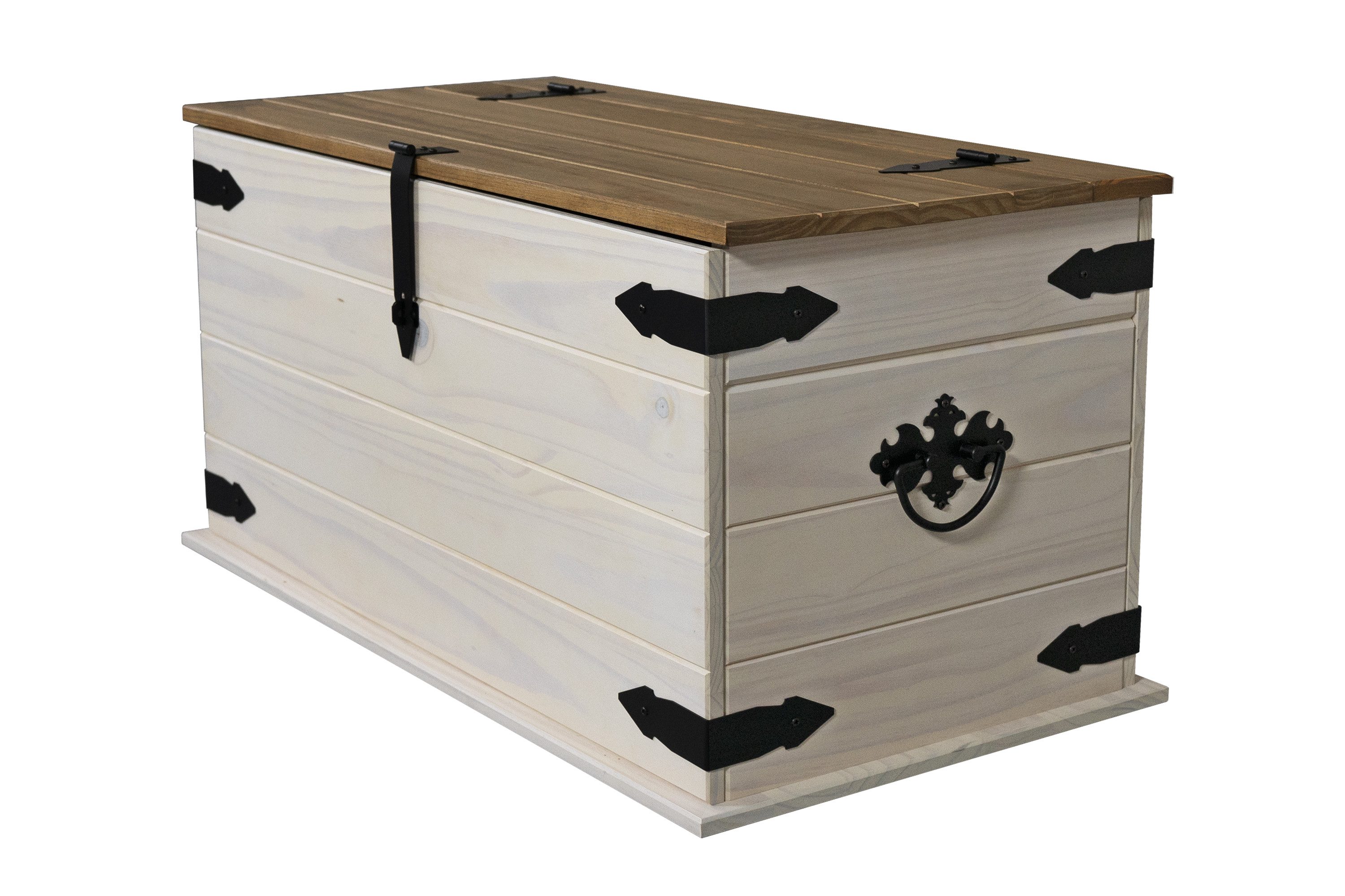 Loreno® Truhe Mexico, massives Pinienholz, Mexiko-Design, günstig online kaufen