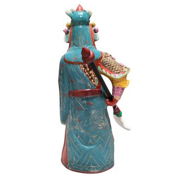 Asien LifeStyle Buddhafigur Guan Yu Krieger Statue China Porzellan - 99cm groß