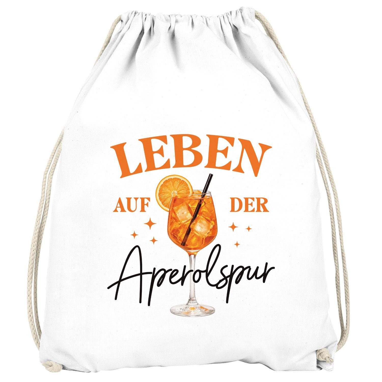Turnbeutel Turnbeutel Spruch Lustig - Leben auf der Aperolspur- Gruppenoutfit