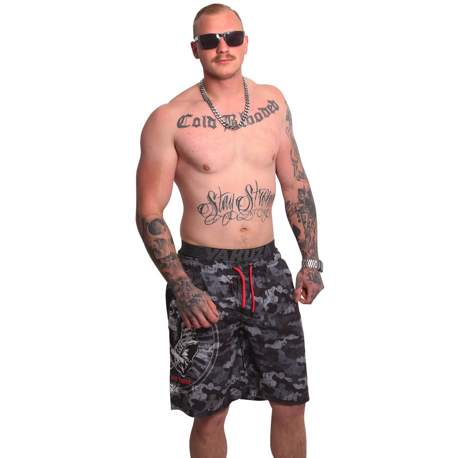 YAKUZA Boardshorts Trouble mit Doppelbund