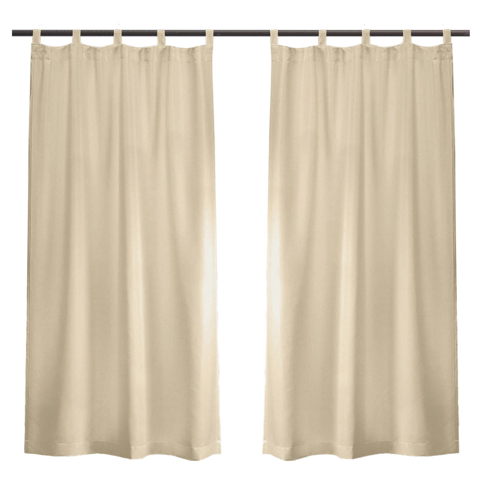 Lapamax Outdoorvorhang Wasserfest Sonnenschutz Winddicht Gardine mit Klettband, 1/2 Stück (1 St), Schlaufen, Polyester, UV-Schutz Outdoor gardinen, für Balkon Terrasse Pergola Pavillon