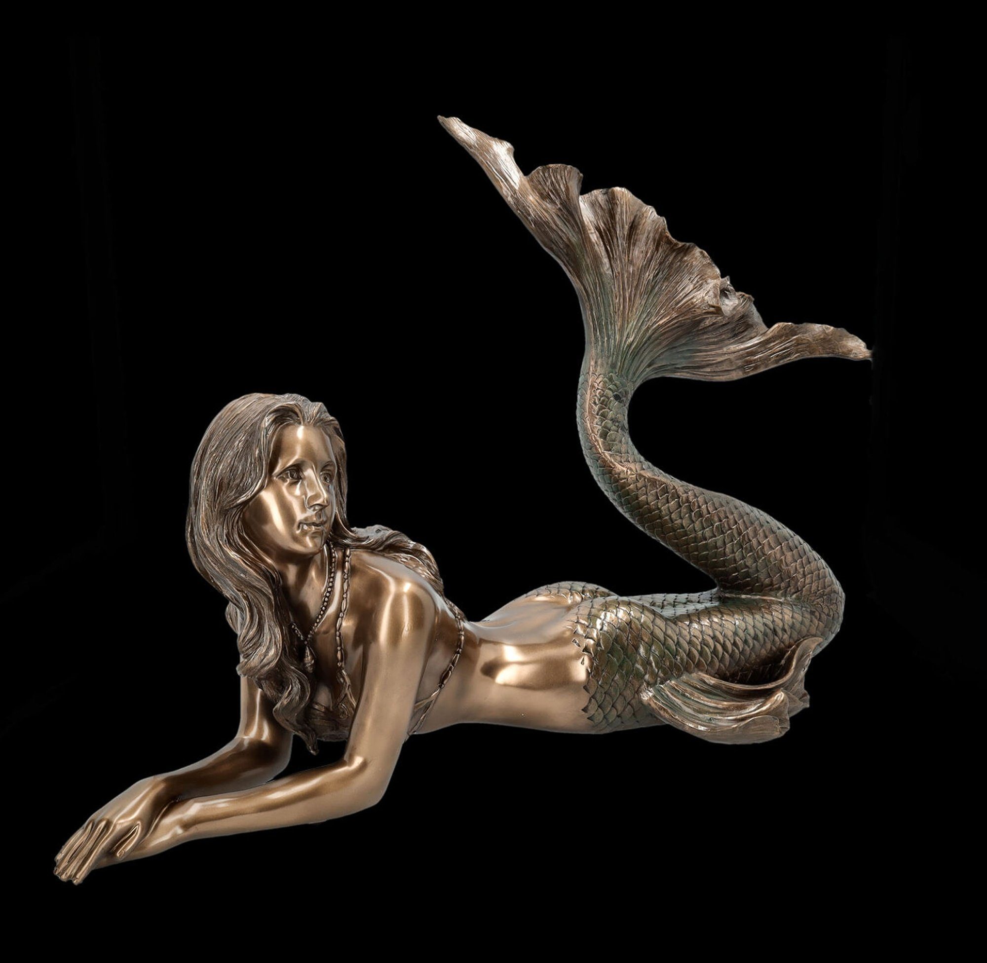 - Deko Liegend GmbH groß - Veronese Meerjungfrau Figuren Figur Fantasy bronziert Shop Dekofigur -