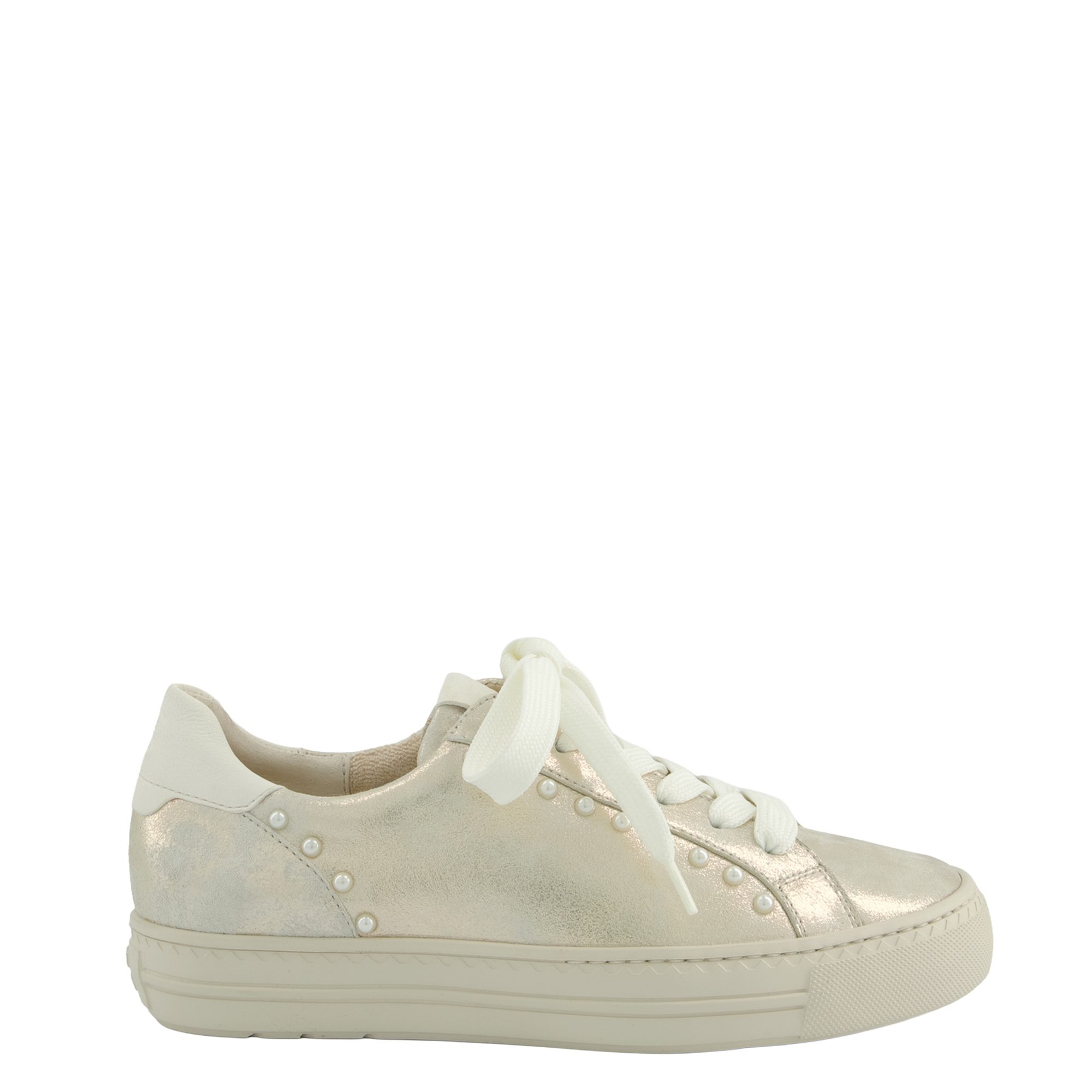 Paul Green 5549-019, Sneaker, Beige, metallik, Damen Sneaker