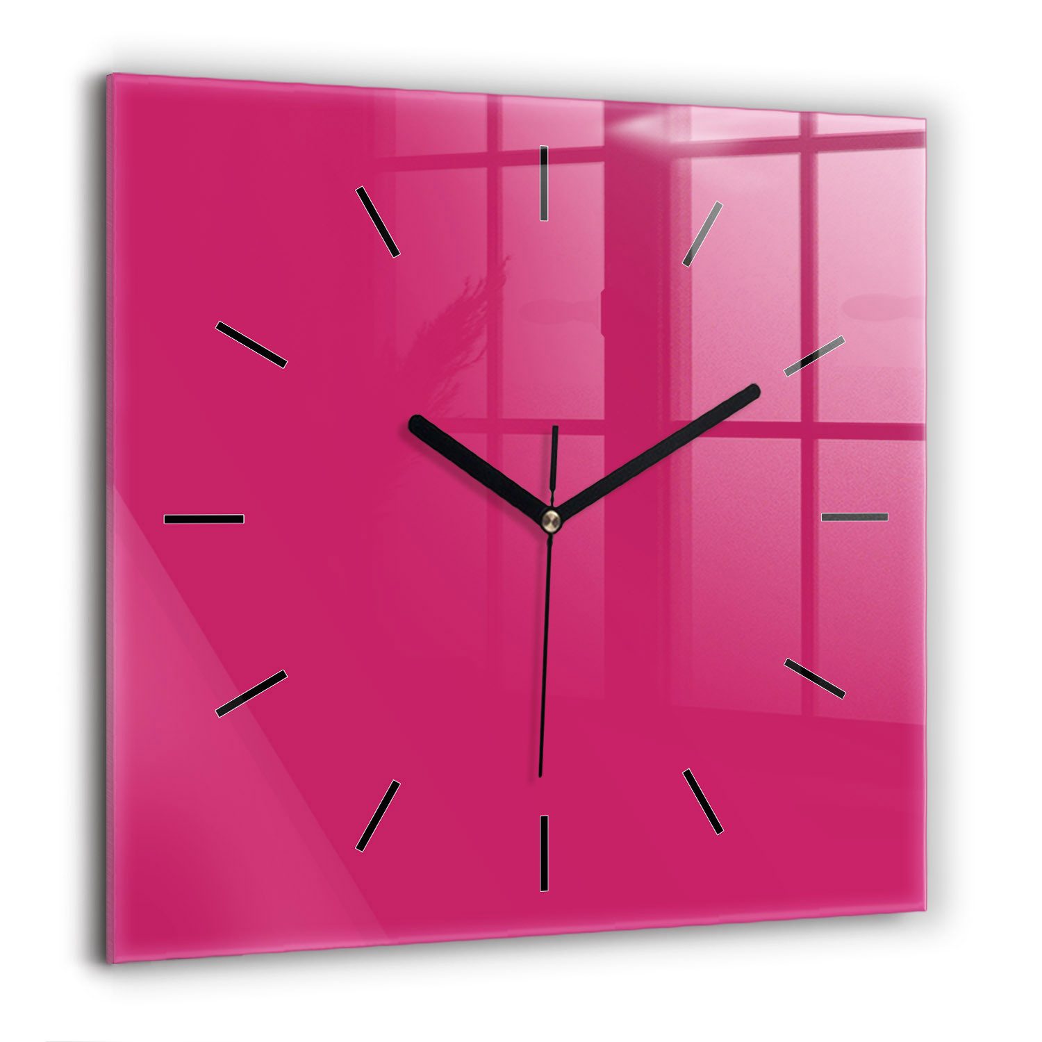 Tulup Wanduhr Modernistische Glaswanduhr 60x60cm Uhr aus gehärtetem Glas