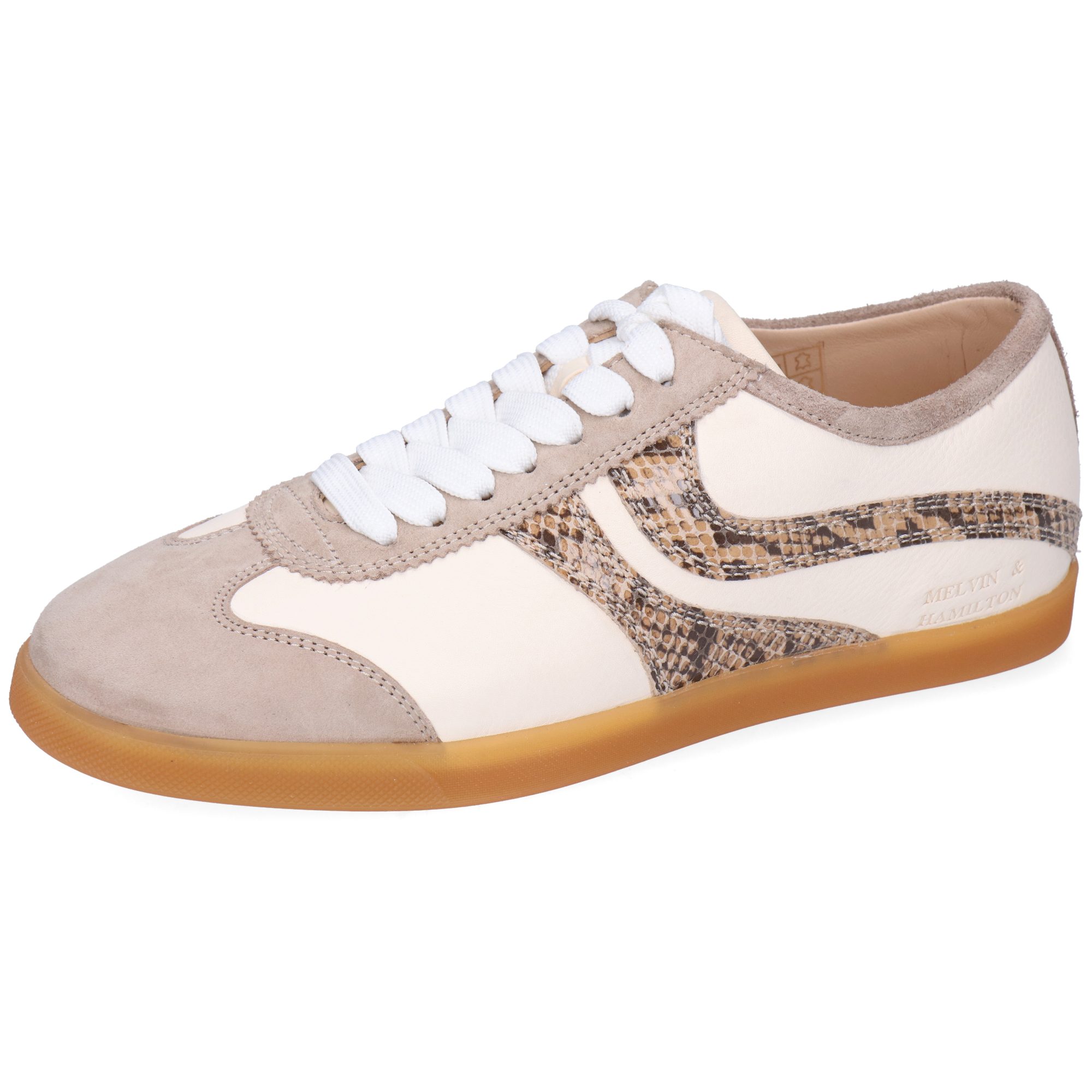 Melvin & Hamilton Romina 2 Leder-Sneakers für Damen Sneaker Flache Absätze, Echtes Leder, Herausnehmbare Innensohle