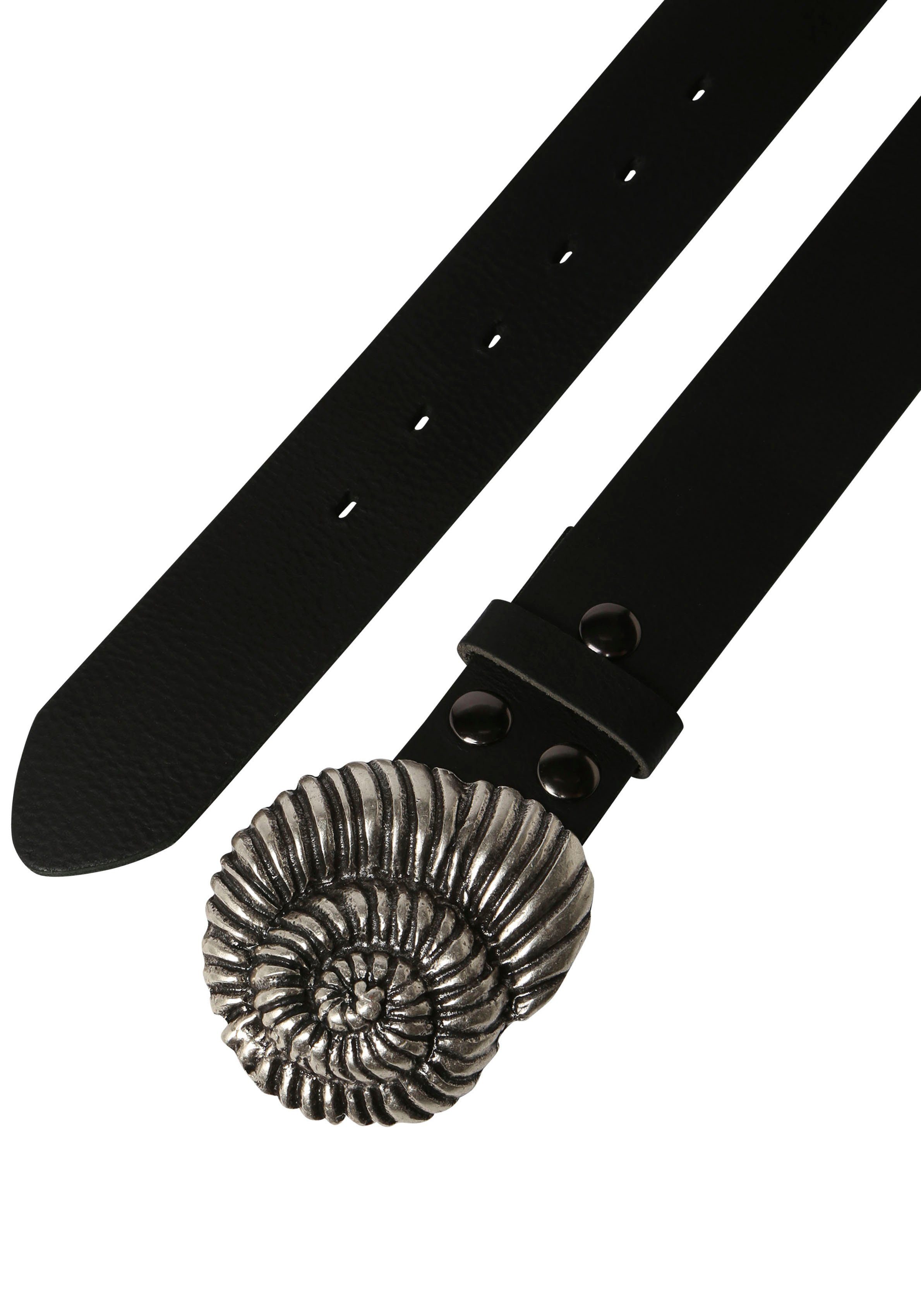 RETTUNGSRING by showroom 019° Ledergürtel mit austauschbarer Schließe » Schnecke«, Hochwertiges Vollrindleder aus Italien 4cm Breite