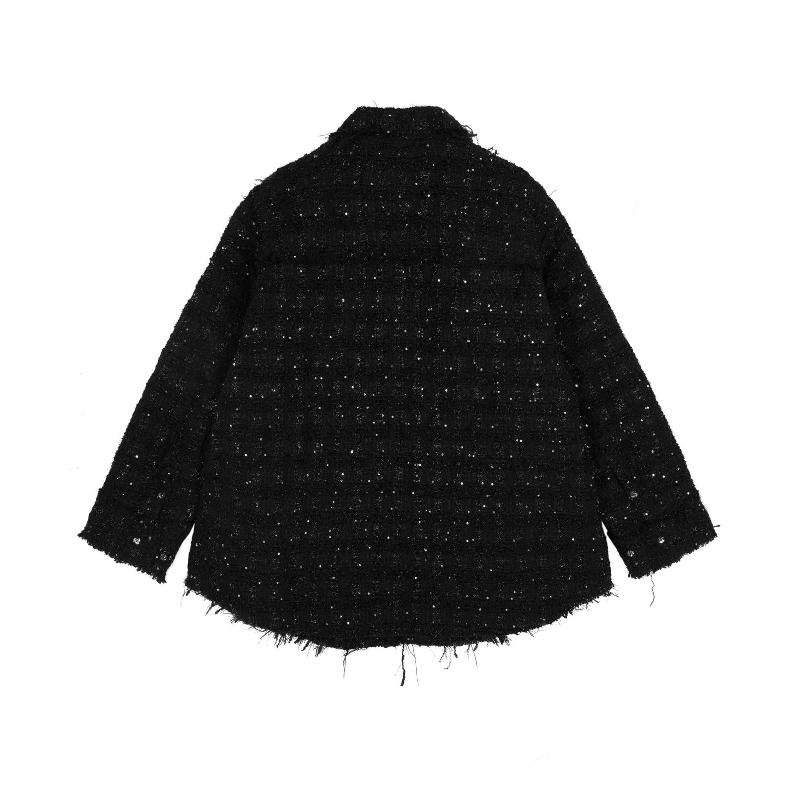 JNBY Daunenjacke JNBY Schwarze Tweed-Jacke – Strukturierte Overshirt-Silhouette