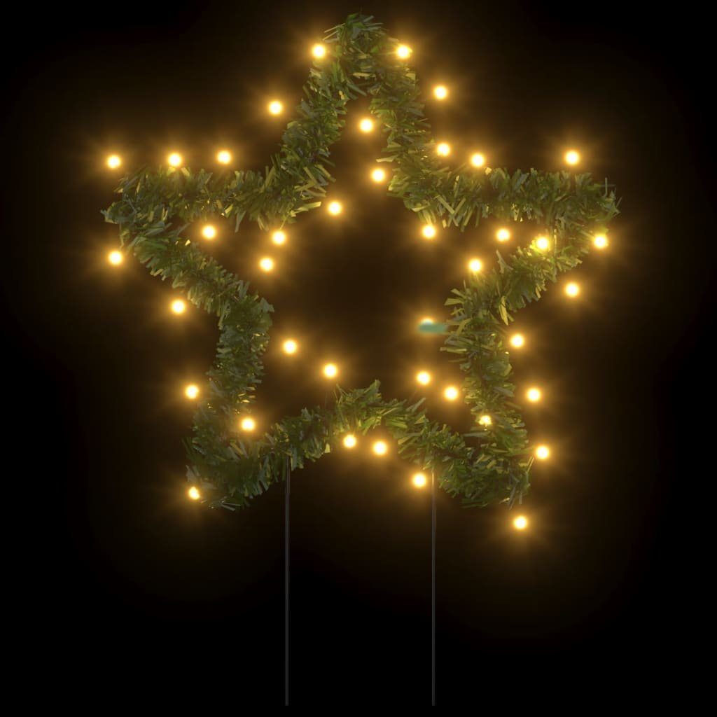 Weihnachtssterne 29 vidaXL Außenbereich cm Grün mit Dekolicht 50 Erdspießen Stk LEDs 3