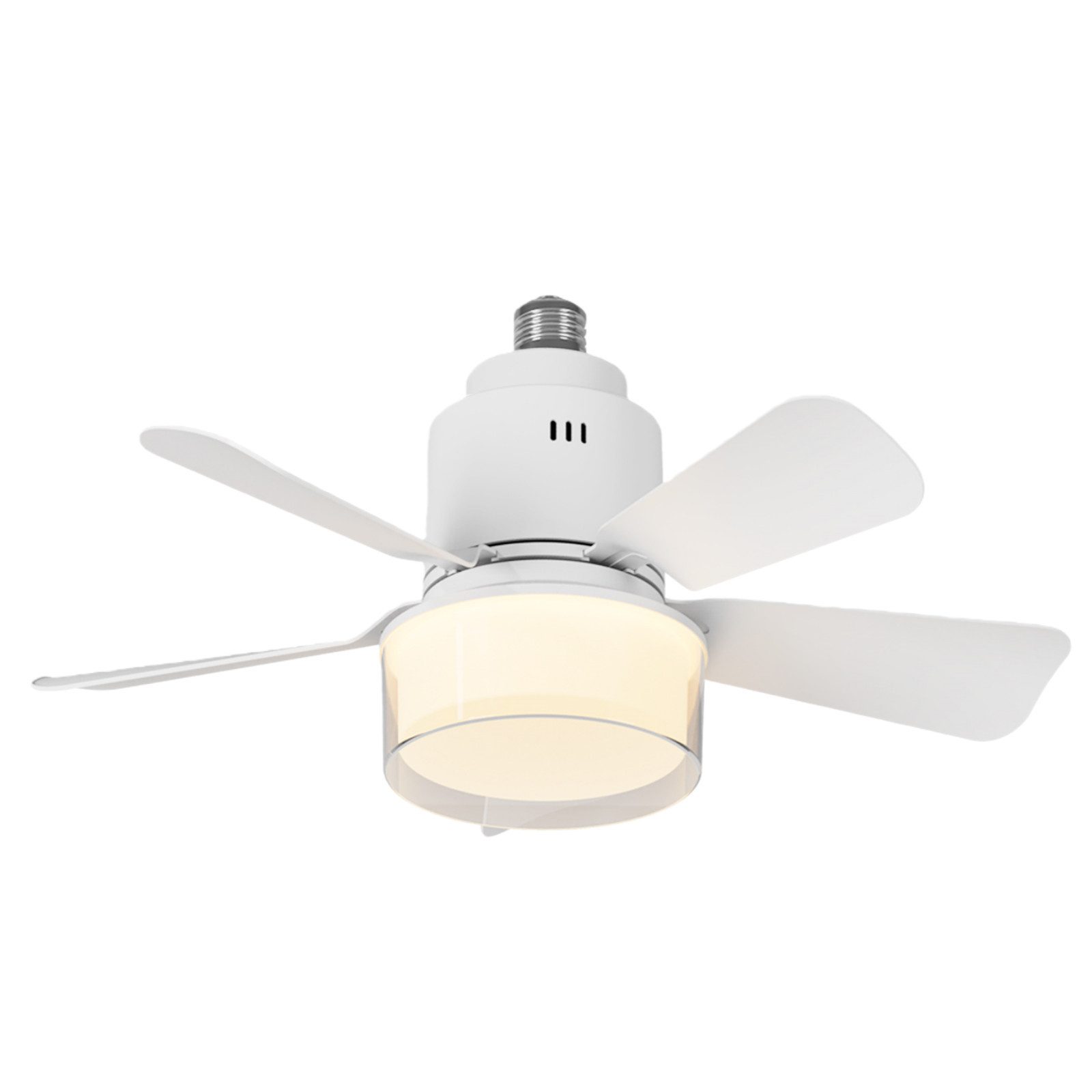 BBWL Deckenventilator mit LED E27 Schraubfassung, dimmbar 10-100%, APP & Fernbedienung, 3 Lichtfarben, 4 Stufen, Memory