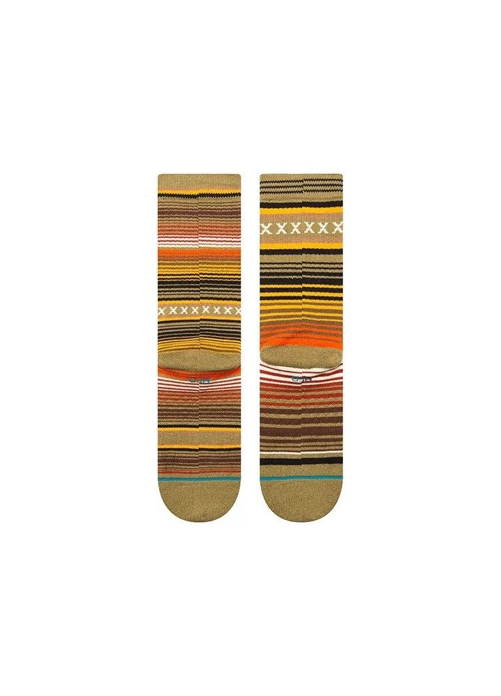 Stance Socken Tagessocke Crew Curren Staple braun/gelb - 1 Paar günstig online kaufen