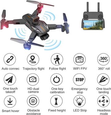 Kiseely mit Dual-Kamera,mit Live-Übertragung für Kinder/Erwachsene Anfänger Drohne (1080 HD, Faltbare FPV Quadcoptermit 40 Minuten langer Flugzeit Eine-Taste Start)