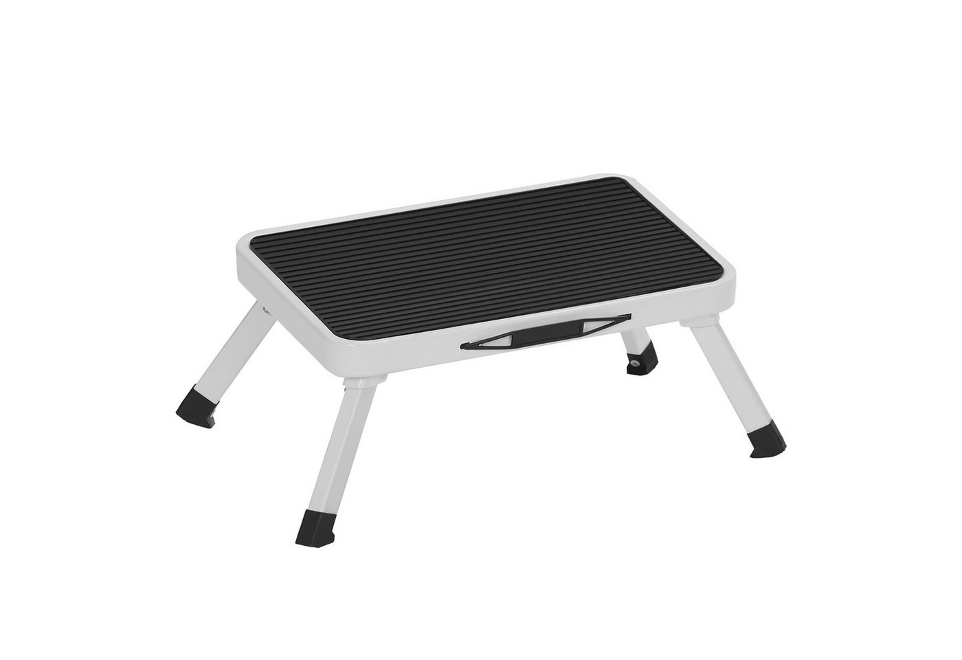 SONGMICS Trittleiter Tritthocker Trittleiter (Klapptritt, einstufige Leiter aus Stahl, rutschfeste Trittfläche), bis zu 150 kg belastbar, Klapptritt, einstufige Leiter