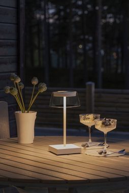 KONSTSMIDE LED Tischleuchte Scilla, LED fest integriert, Warmweiß, Scilla LED USB-Tischleuchte weiss, Farbtemperatur, dimmbar