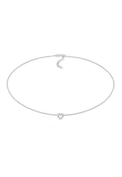 Elli Choker Choker Herz Kristall 925 Silber