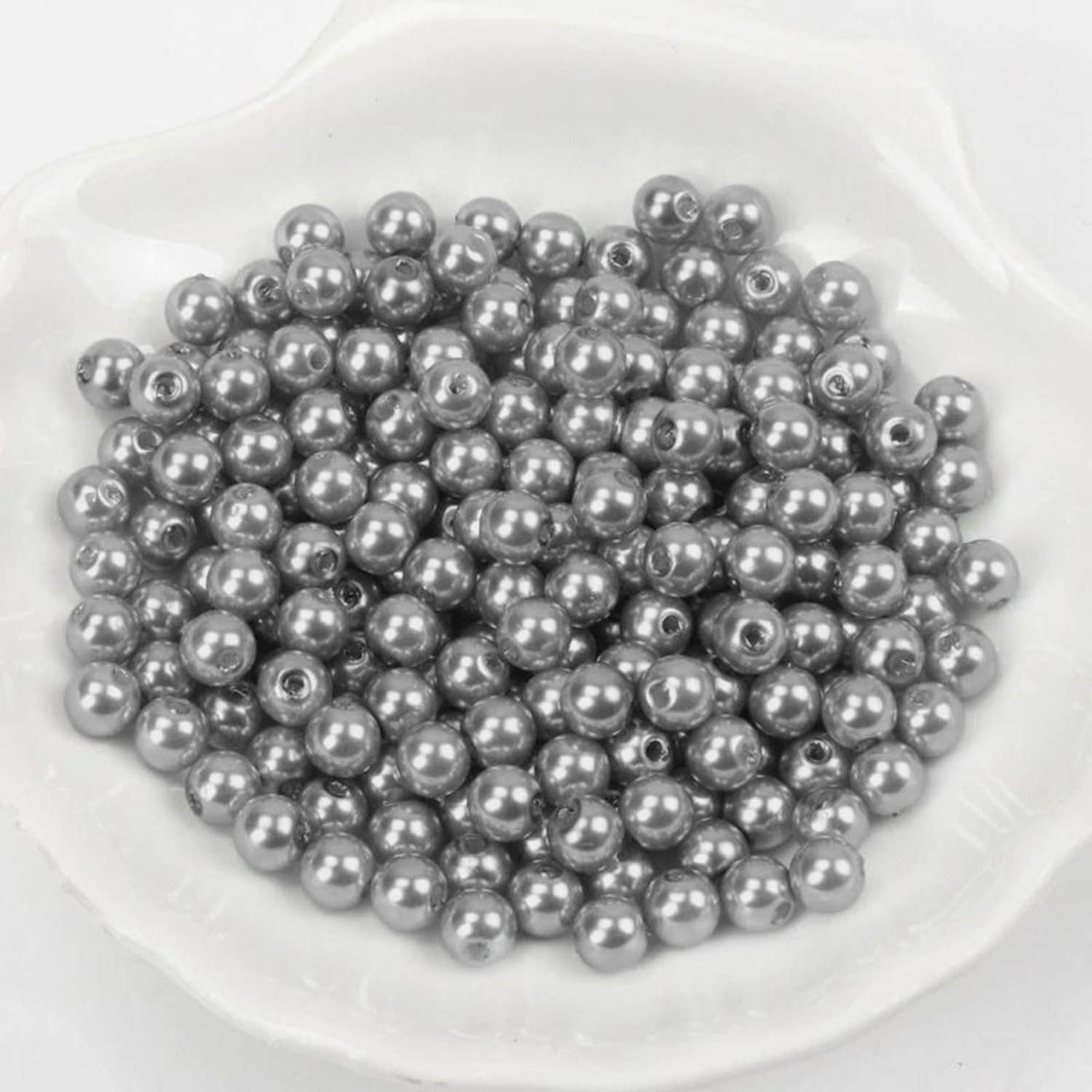 Kopper-24 Bastelperlen Wachsperlen - 600 Stück - 2mm - Silber