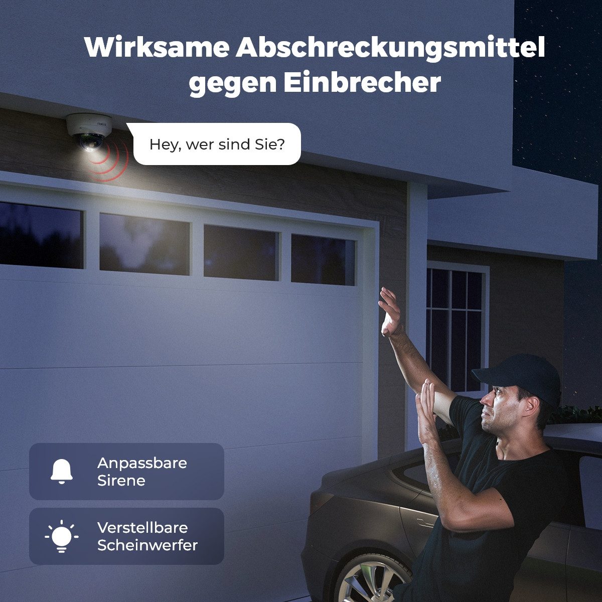Reolink Überwachungskamera RLC-843A, 4K PoE IK10 Kamera (Innenbereich, Außenbereich, 5X optischer Zoom,2-Wege-Audio,Farbige Nachtsicht,IK10 Vandalismus) – Bild 5 von 5