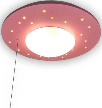 niermann Deckenleuchte Starlight, Pastellrosé, Nachtlichtfunktion, ohne Leuchtmittel, E27 Fassung für einfachen Leuchtmittelwechsel