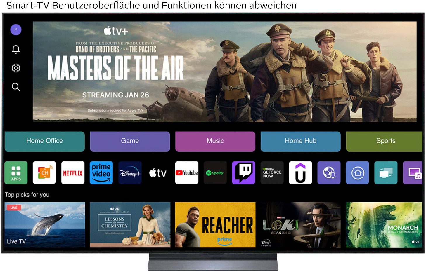 LG OLED77C5ELB OLED-Fernseher (195 cm/77 Zoll, 4K Ultra HD, Smart-TV)