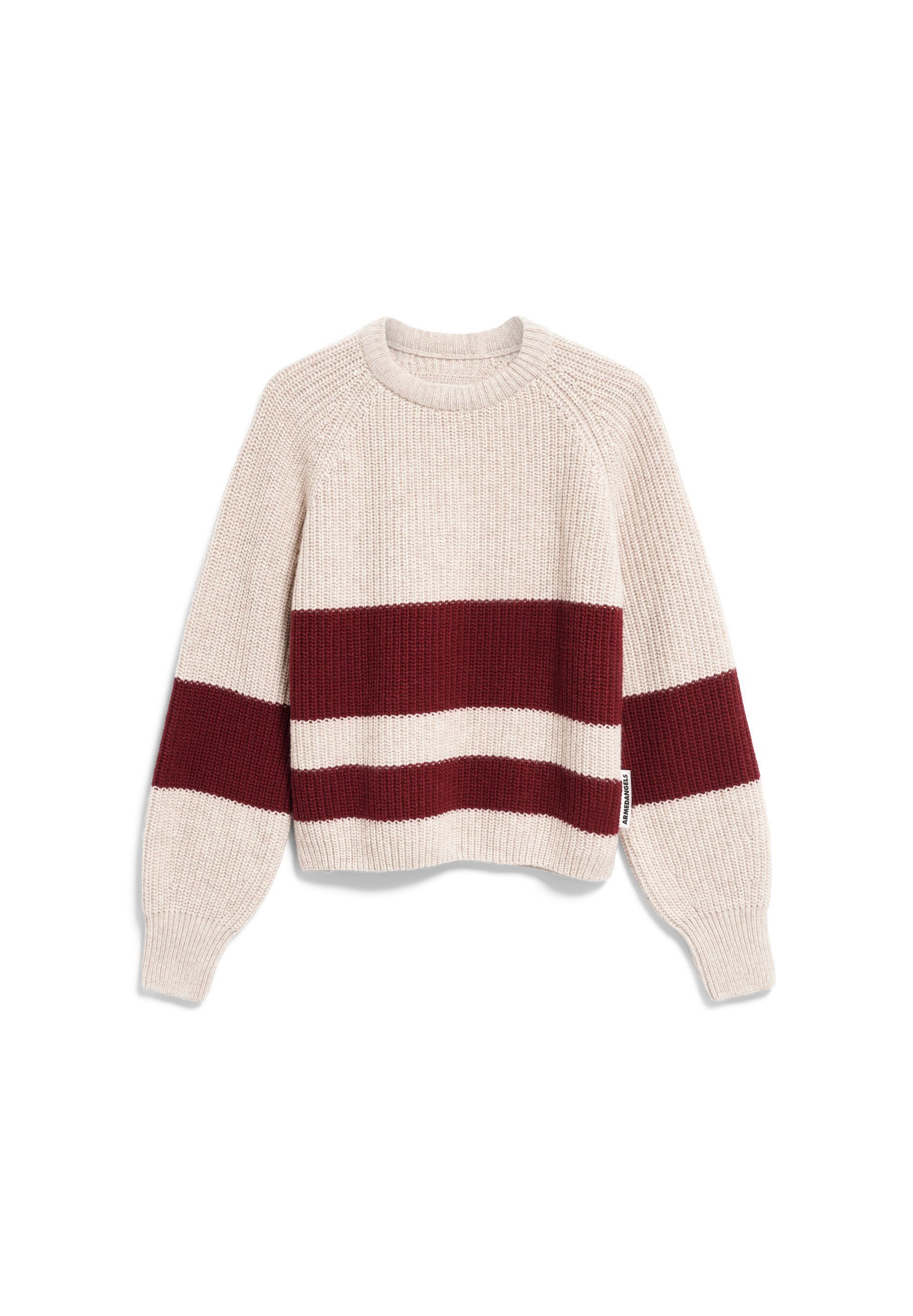 Armedangels Strickpullover RIB STRIPED Strickpullover aus Bio-Woll Mix Loose Fit