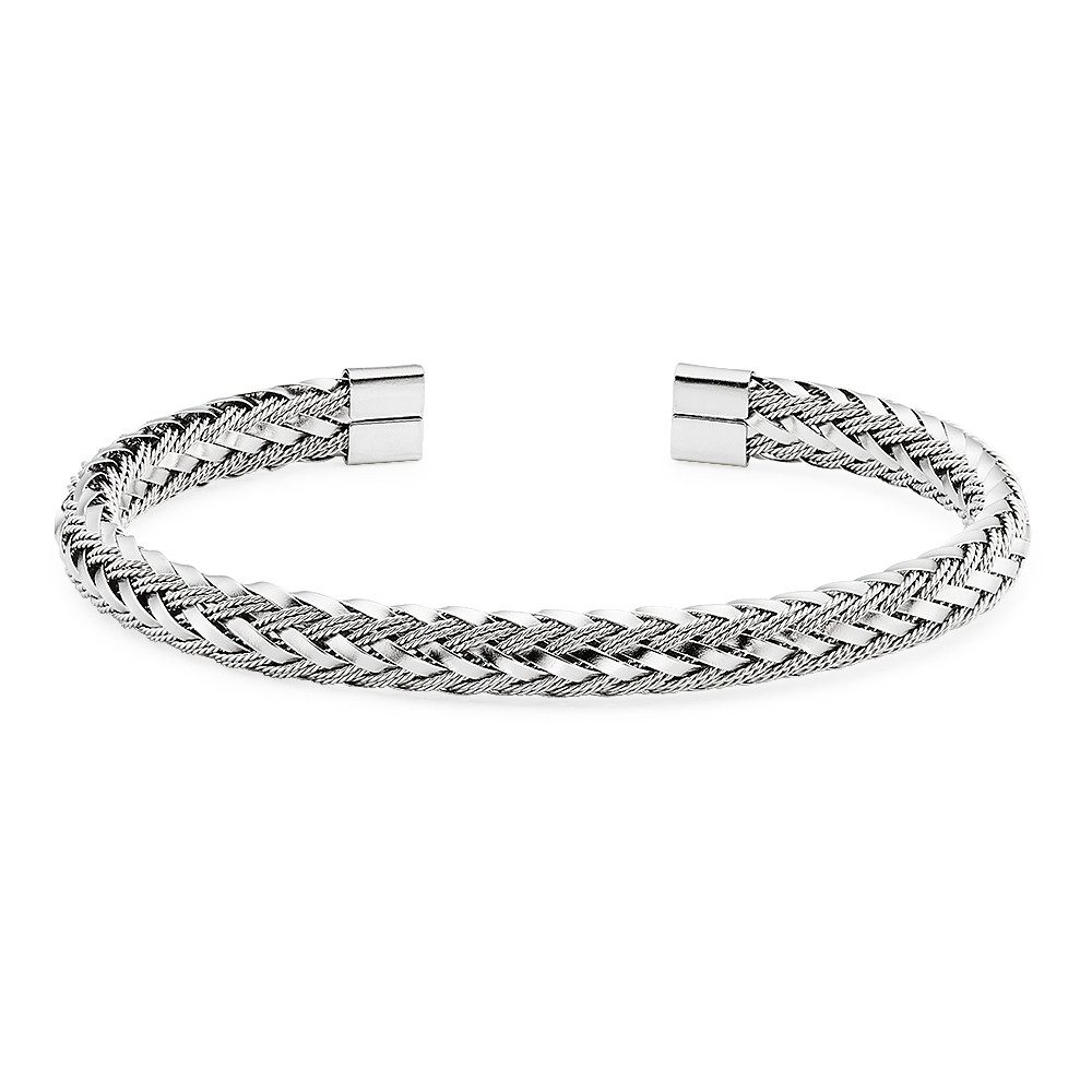 Firetti Armspange Schmuck Geschenk Edelstahlarmband in geflochtener Optik