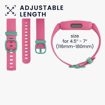 kwmobile Uhrenarmband 2x Band für Fitbit Inspire 2 / Ace 3, Silikon Fitnesstracker Ersatz Sportarmband - Größe S
