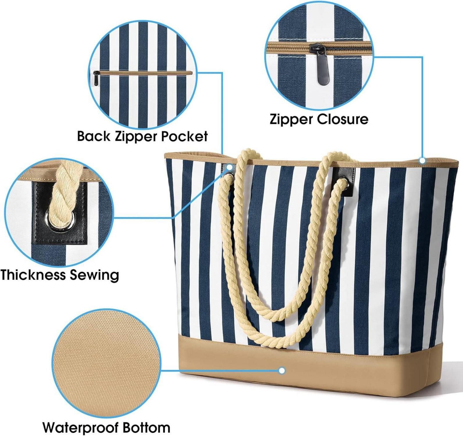 LuxusKollektion Strandtasche Strandtasche Große Tote Bag günstig online kaufen