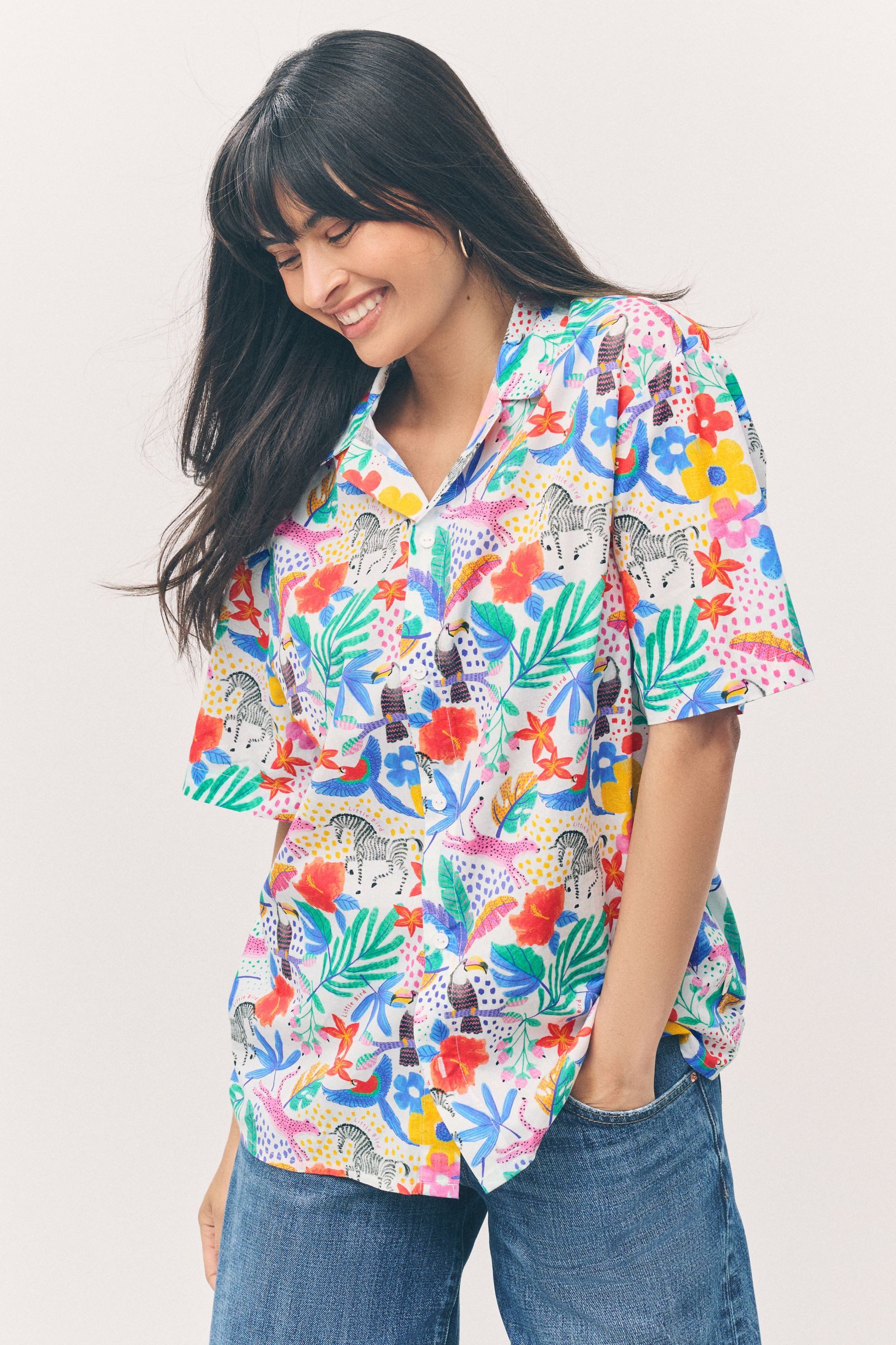 Little Bird by Jools Oliver Kurzarmhemd Little Bird By Jools Oliver Shirt für Erwachsene (1-tlg)