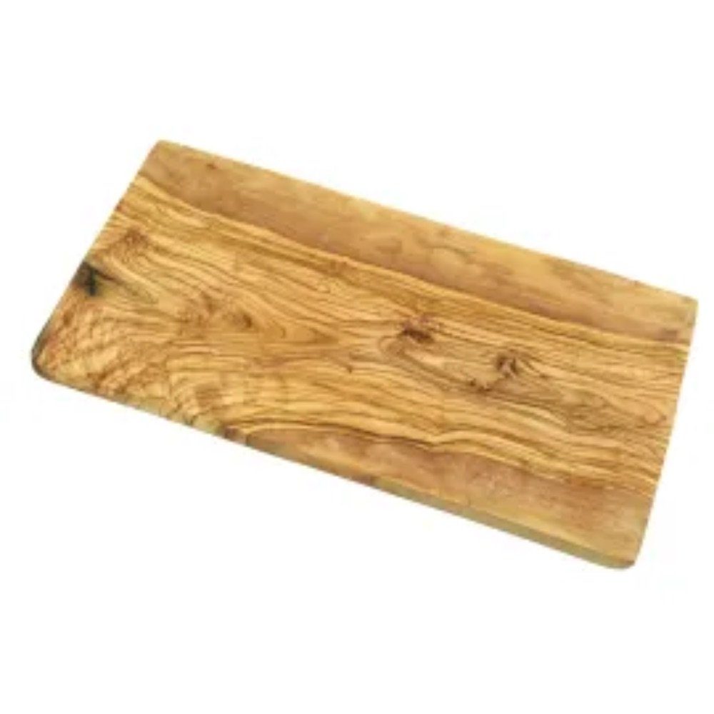 Olivenholz-erleben Frühstücksbrett eckig, mit gerader Kante aus echtem Olivenholz, ca. 25 x 15 cm, Olivenholz, (1-St), Praktischer und schöner Alltagsbegleiter, immer ein Unikat
