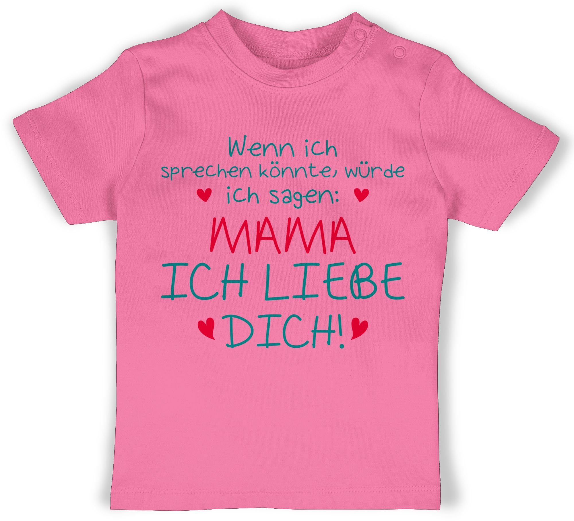 Shirtracer T-Shirt Mama ich liebe dich Muttertagsgeschenk 3 Pink