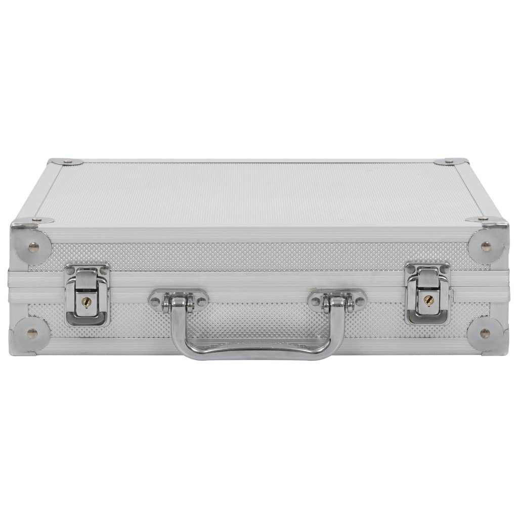 vidaXL Koffer Waffenkoffer Aluminium ABS Silbern günstig online kaufen