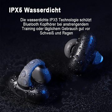 Xmenha aktive Sportler Open-Ear-Kopfhörer (IPX5-wasserdicht für Schutz vor Schweiß und Regen, ideal für intensive Workouts., Komfortables, mit HiFi-Klang, klaren Anrufen und IPX5-Wasserschutz)