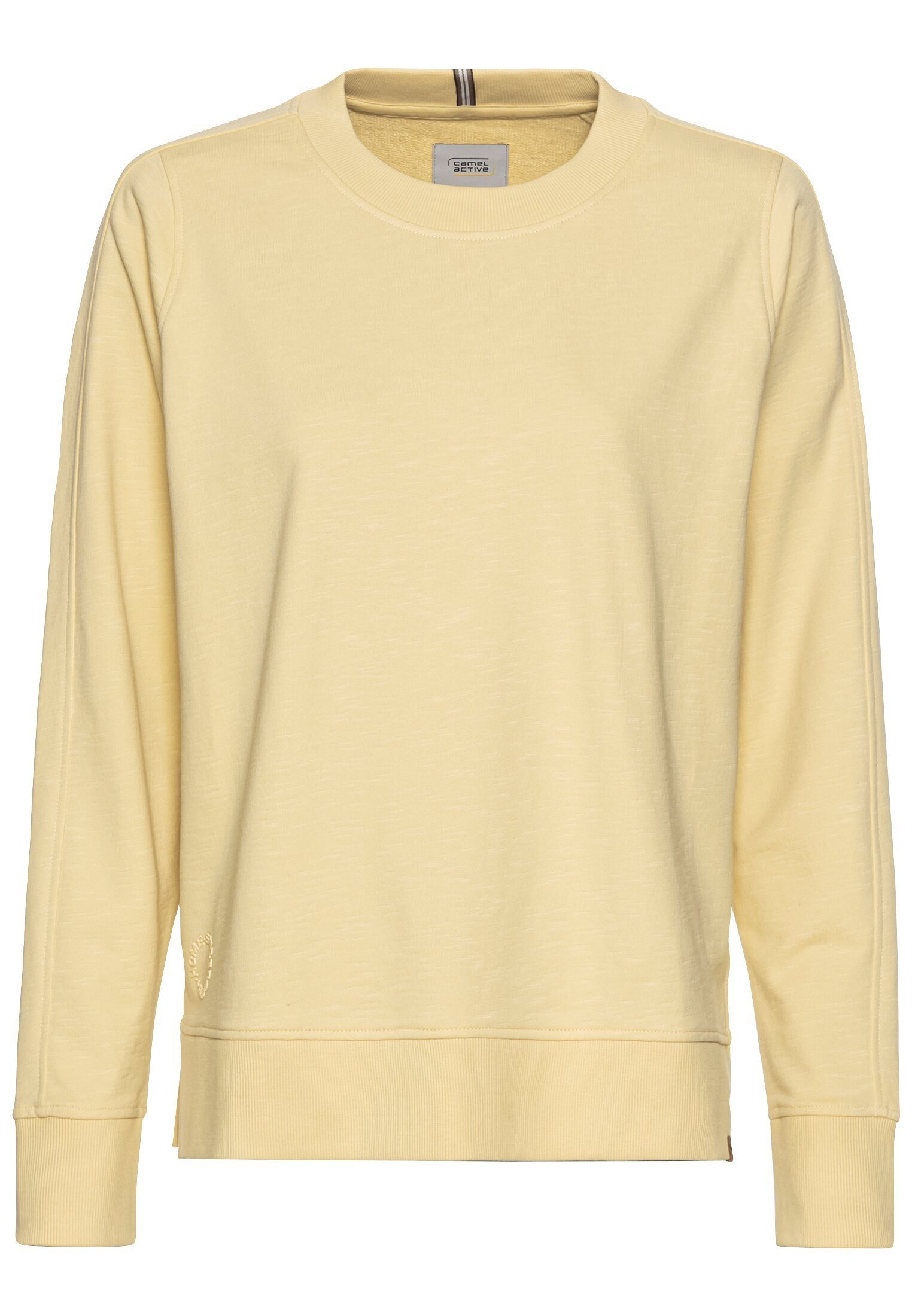 camel active Sweatshirt Rundhals Sweatshirt aus reiner Baumwolle günstig online kaufen