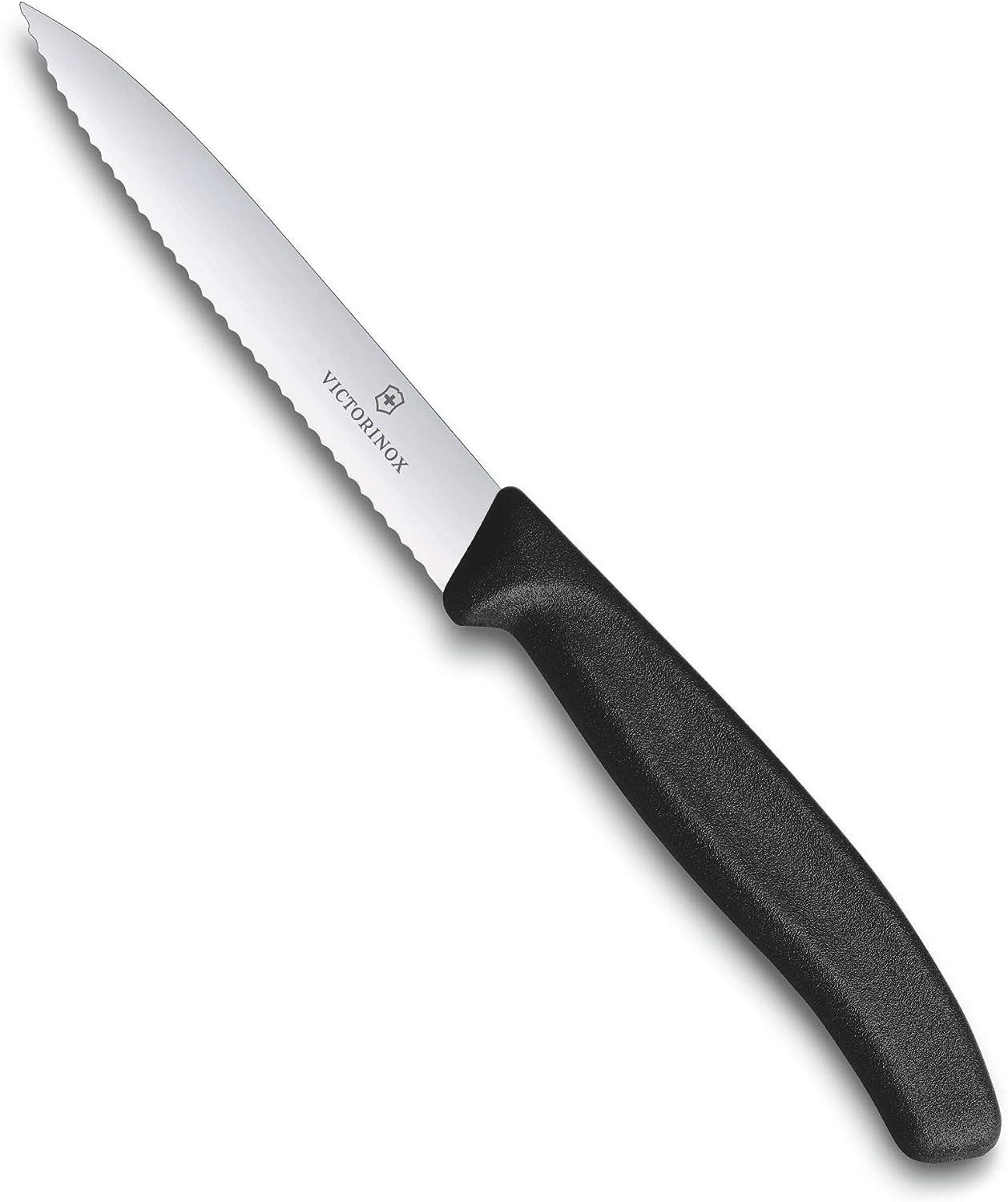 Victorinox Gemüsemesser Swiss Classic Gemüsemesser mit Wellenschliff, 6.7733, 25 cm, Extra scharfe Klinge, robuster Kunststoff-Griff, spülmaschinengeeignet