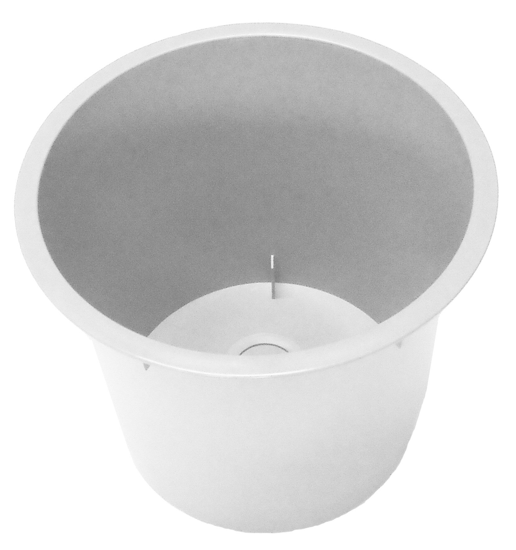 Floralo e. K. Blumentopf Kunststoff-Pflanztopf “Teramo” rund, weiß hochglän günstig online kaufen