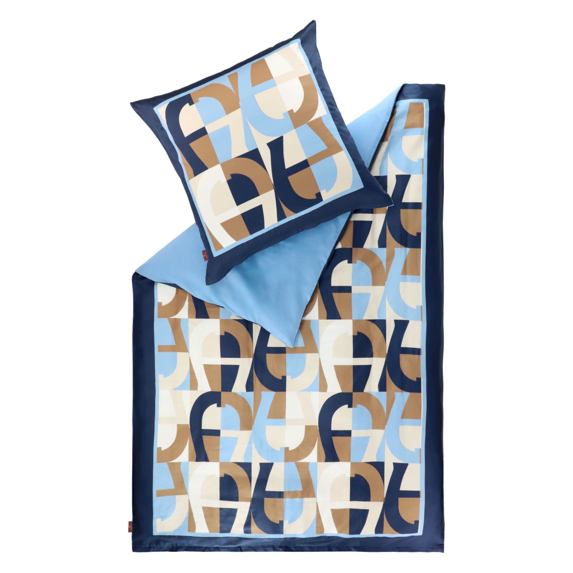 AIGNER Bettwäsche DORA Satin Bettwäsche, Baumwolle, 1 teilig, 135 x 200 cm in Blau